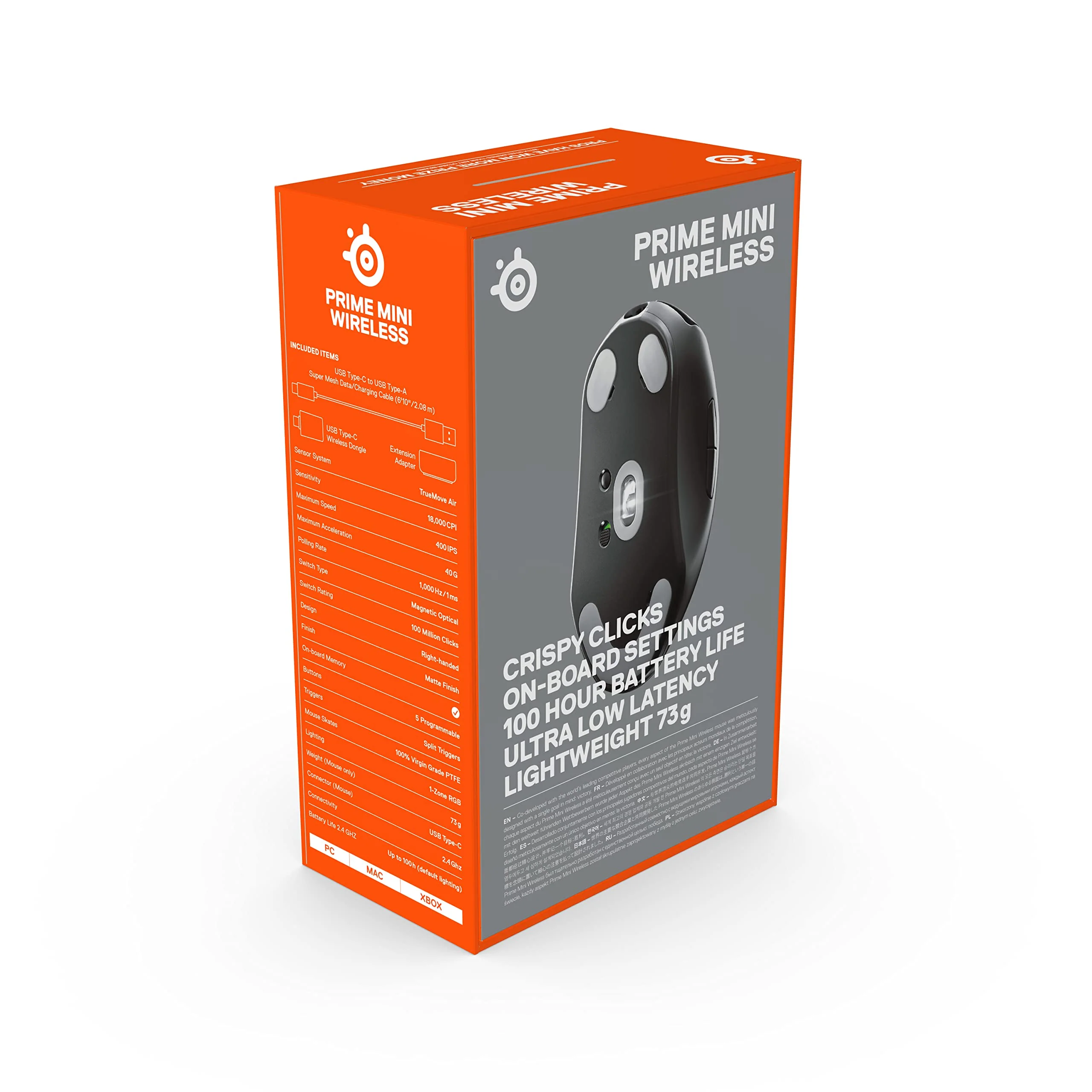 SteelSeries Prime Mini Wireless - Esports Leistung Kabellose Gaming-Maus - 100 Stunden Akkulaufzeit - Magnetisch-optische Schalter - Mini-Formfaktor - Image 4