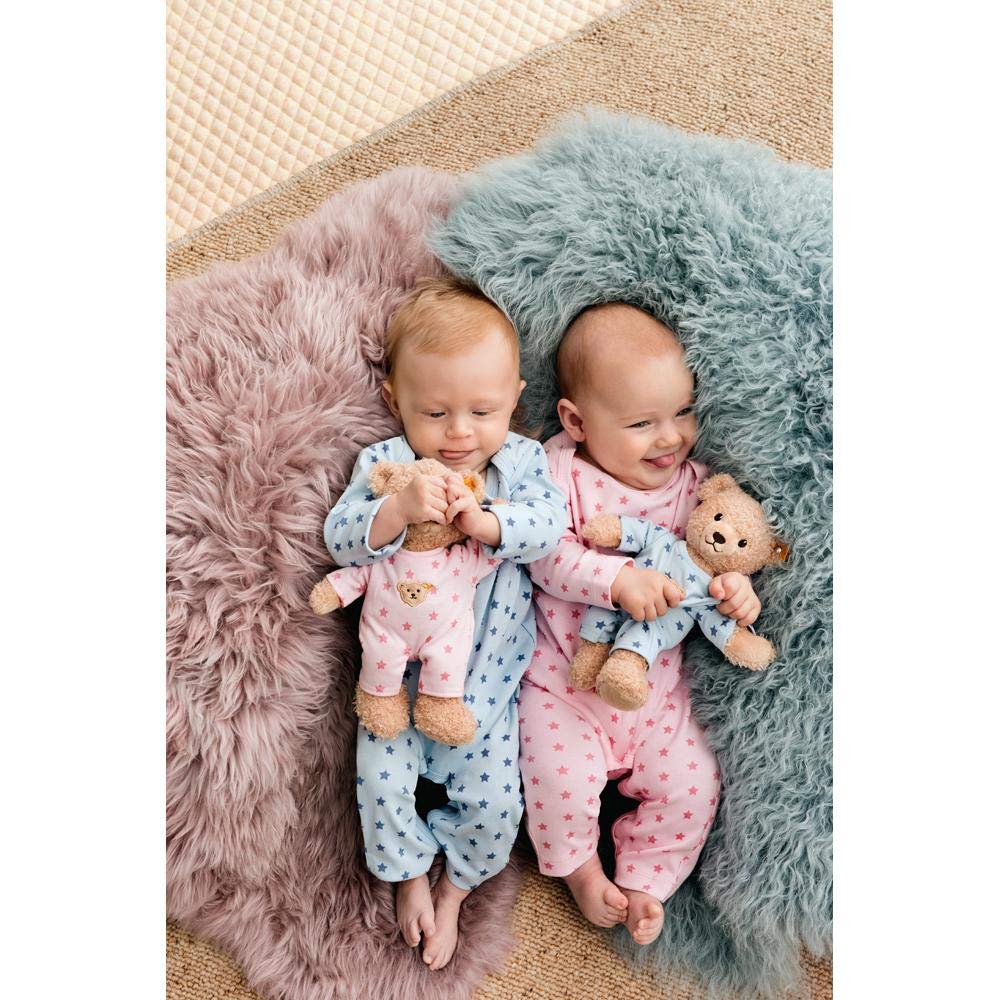 Steiff Teddy and Me Teddybär Junge Baby mit Schlafanzug 25 cm, Teddybär mit blauem Schlafanzug, Kuscheltier für Babys, Plüschtier für babysanfte Haut, waschmaschinenfest - Image 3