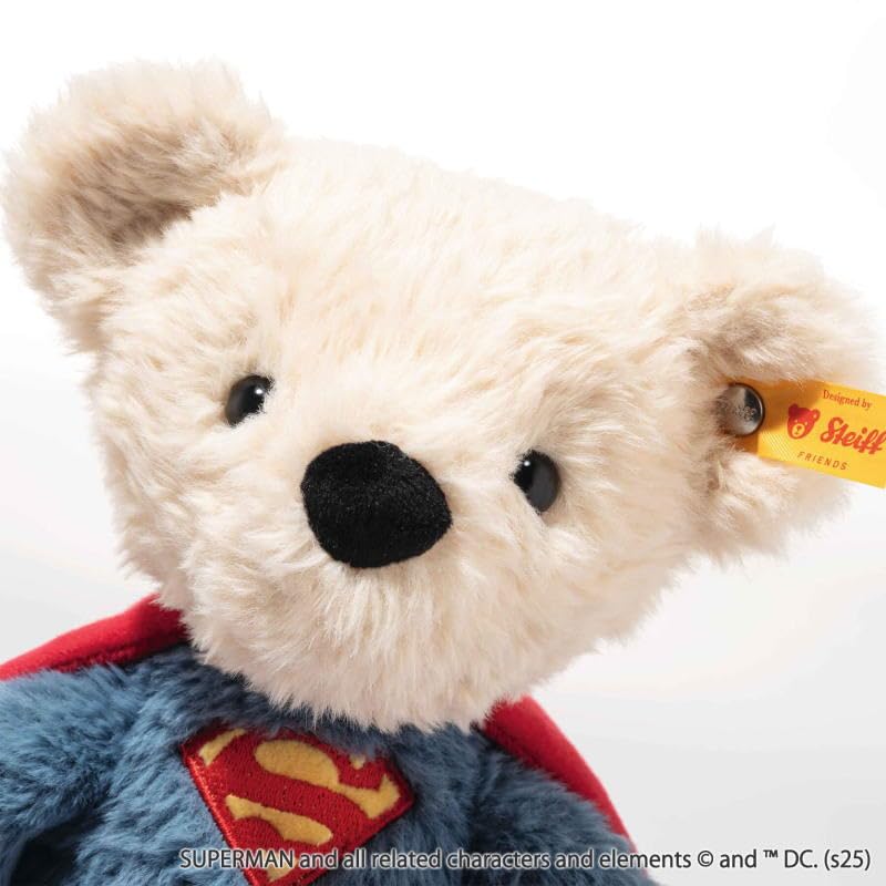 Steiff Teddybär Superman 29cm bunt, Kuscheltier Superheld, ideal für Kinder und Fans, Plüsch Bär im Superman Look, aus kuschelweichem Plüsch, waschmaschinenfest - Image 3