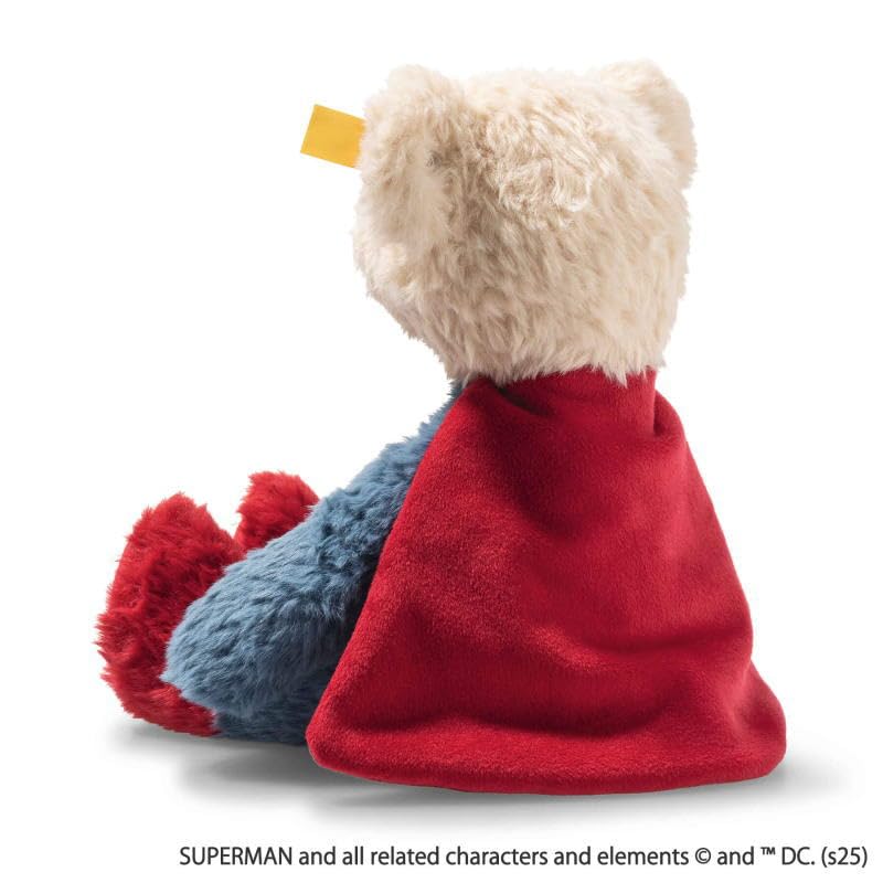 Steiff Teddybär Superman 29cm bunt, Kuscheltier Superheld, ideal für Kinder und Fans, Plüsch Bär im Superman Look, aus kuschelweichem Plüsch, waschmaschinenfest - Image 4