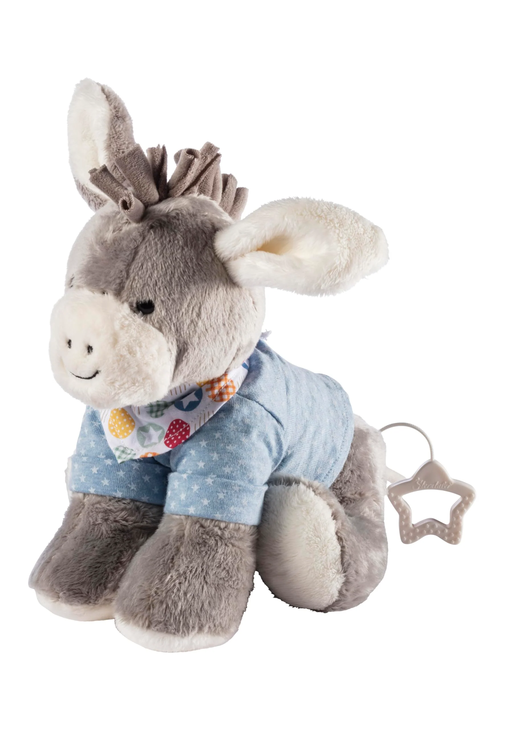 Sterntaler Spieluhr M Esel Emmi – Babyspieluhr aus Flausch & Jersey - Kuscheltier waschbar mit entnehmbarem Spielwerk, Melodie „La Le Lu“ – Einschlafhilfe ab Geburt - zuhause & unterwegs – 20x20x9 cm - Image 5