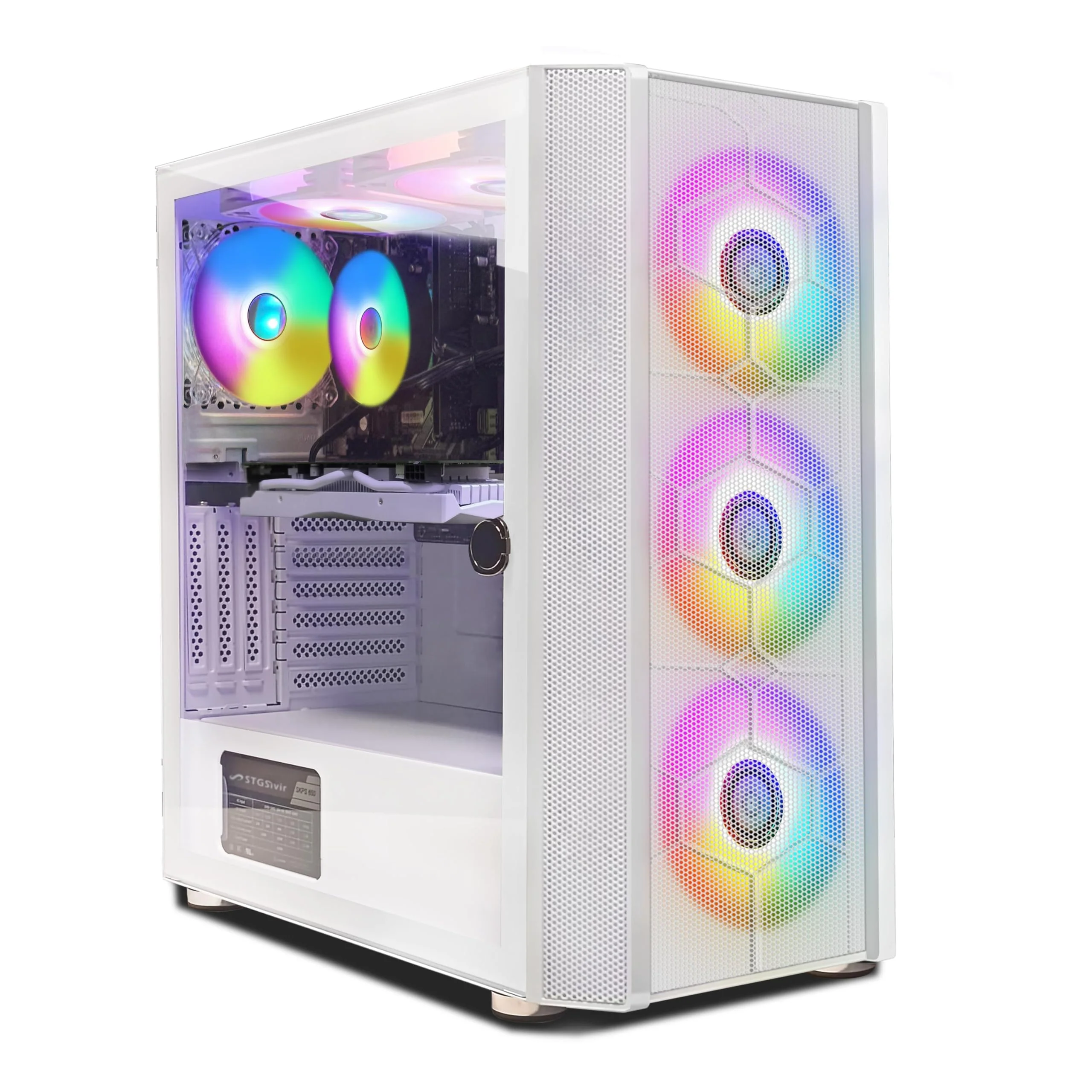 STGsivir Gaming PC, GeForce RTX 2060 6 GB, Core i7 bis zu 3.9 GHz, 32 GB RAM, 1 TB SSD, WiFi 600 M, BT 5.0, RGB-Lüfter x 6, W10H64, Gamer PC Computer Desktop Rechner - Image 3