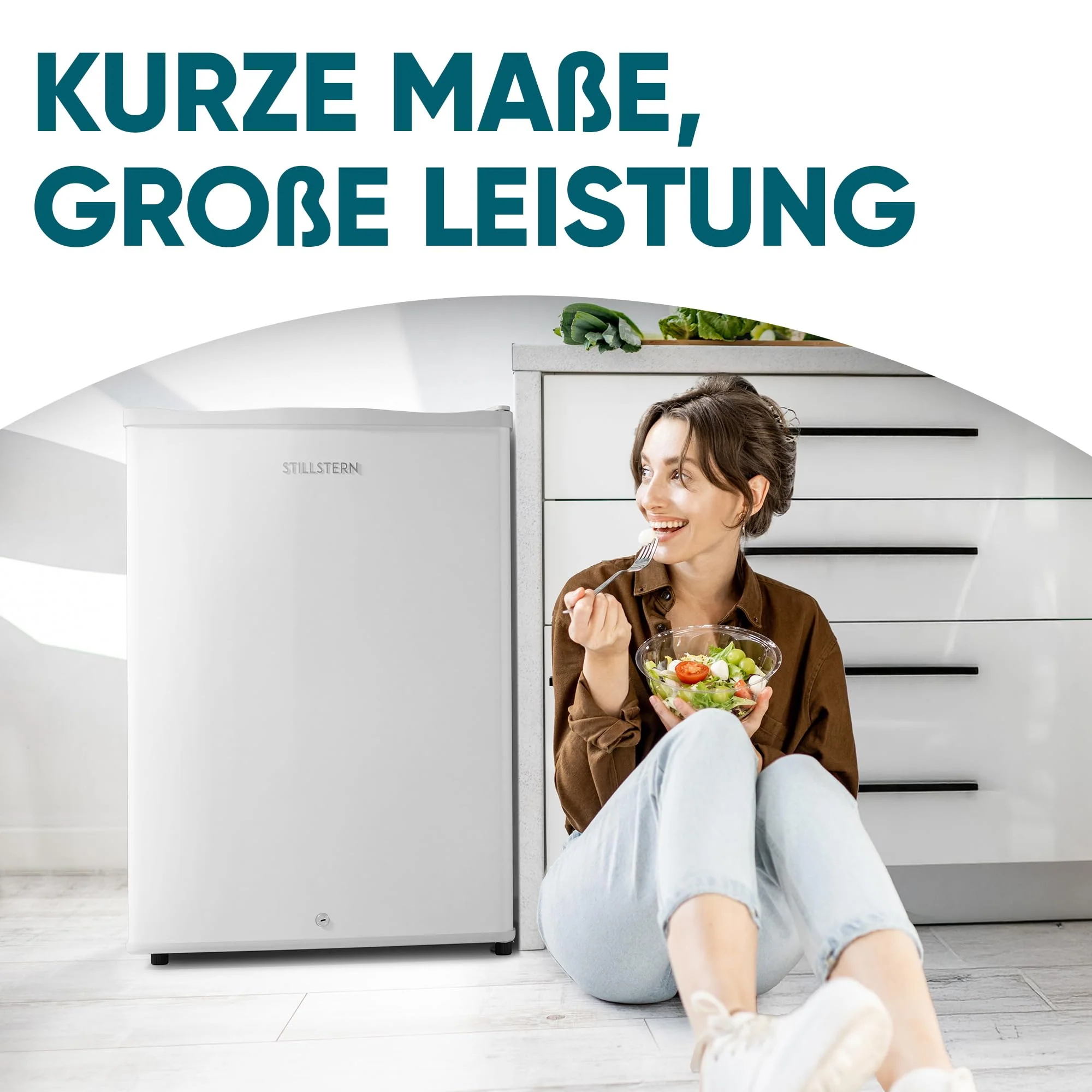 Stillstern Mini Gefrierschrank (42L) -18°C, Eiswürfelschale, Schloss, Türanschlag wechselbar, 4-Sterne Tiefkühlschrank für Camping/Büro Gefriertruhe Klein Gefrierschrank Klein Tiefkühltruhe - Image 2