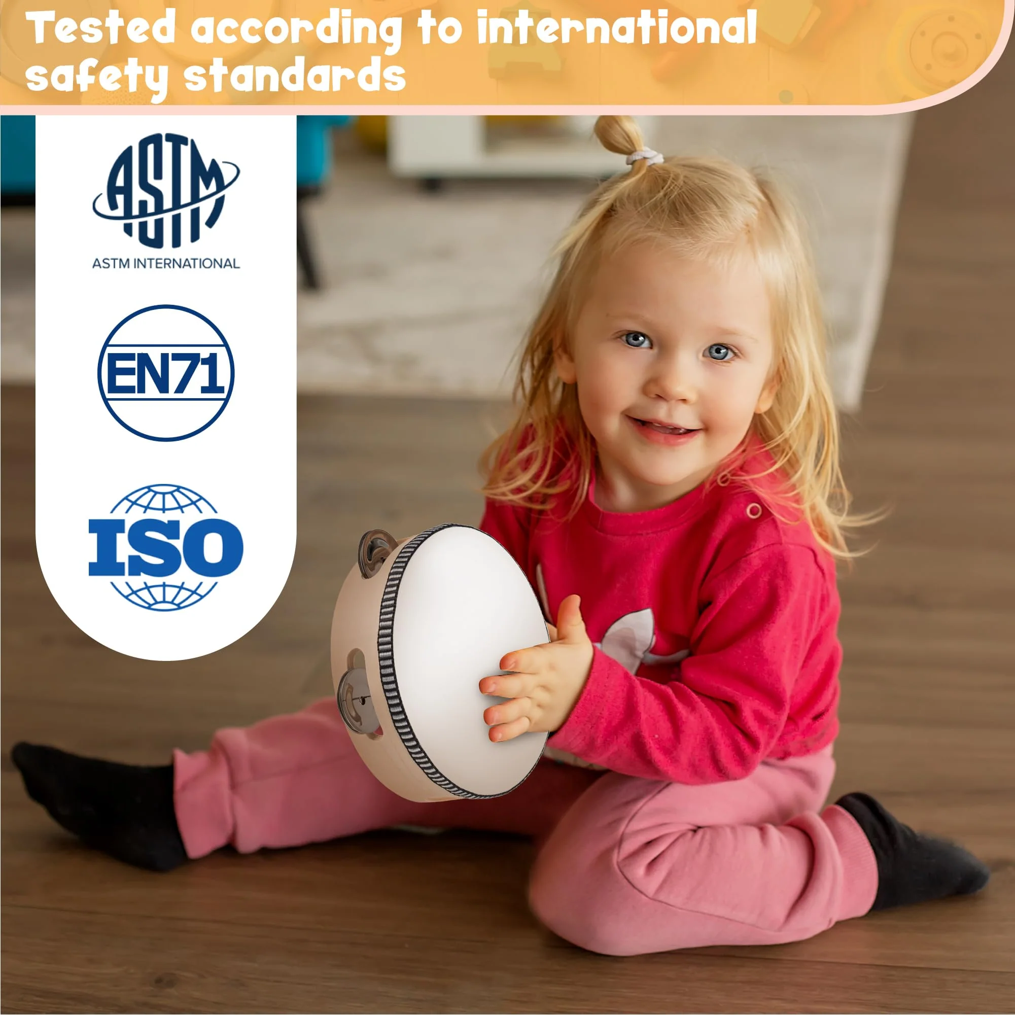 Stoie's International Musik-Set aus Holz für Kleinkinder und Kinder, umweltfreundliches Musik-Set mit Aufbewahrungstasche aus Baumwolle - Image 8