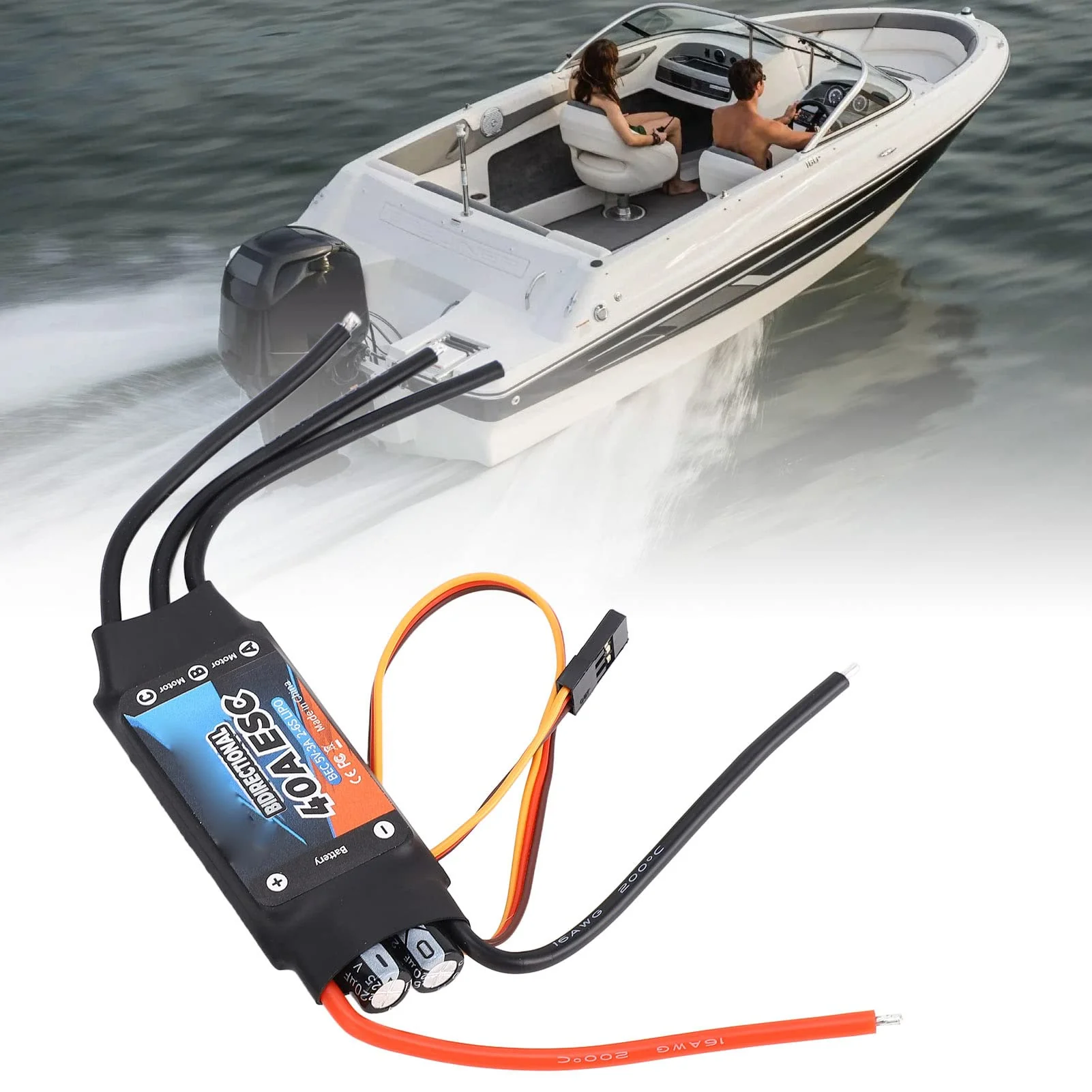 SUNGOOYUE 40A Bidirektionaler Bürstenloser ESC, 2‑6S Elektrischer Geschwindigkeitsregler für RC-Car-Boote - Image 8