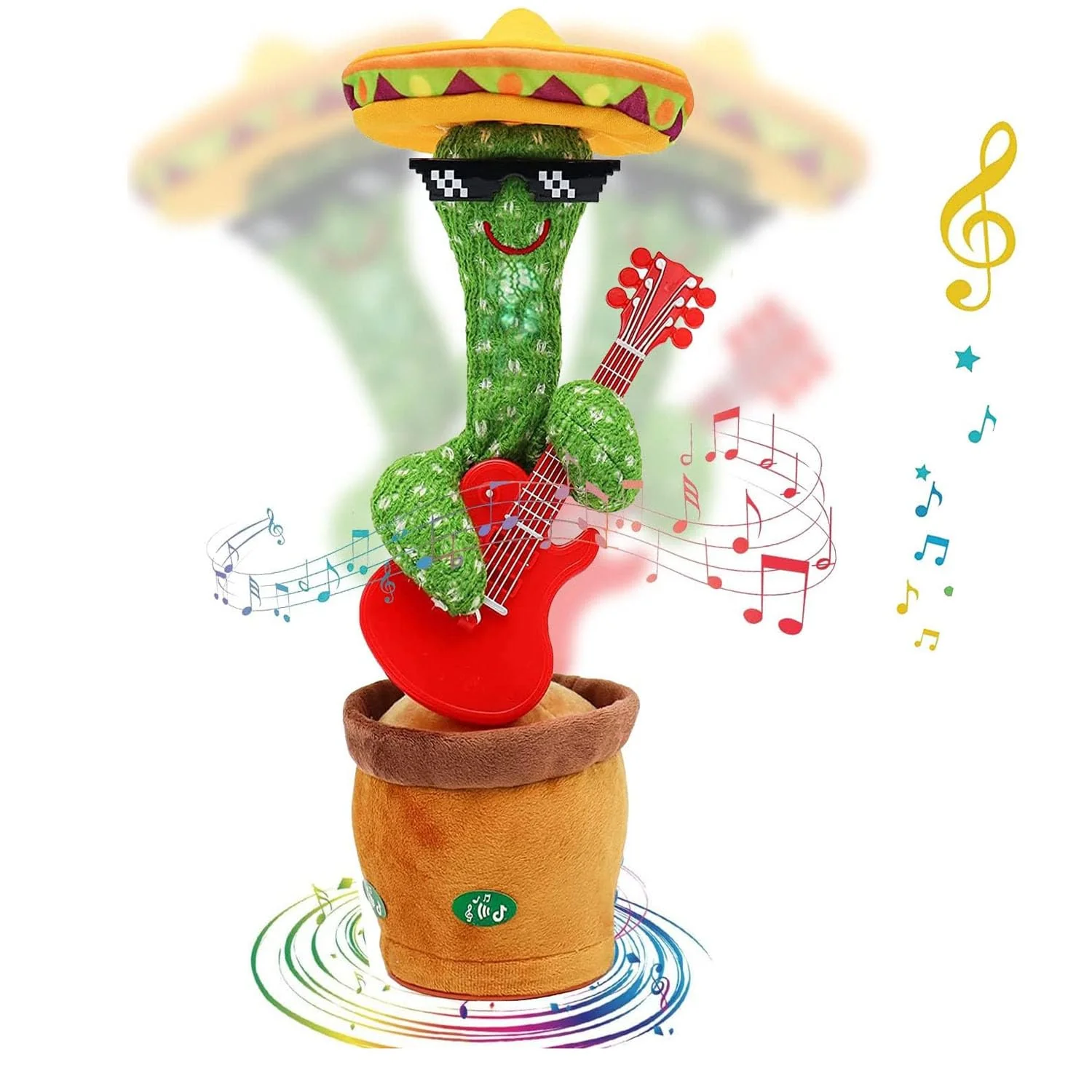 Sunshine smile Sprechender Kaktus,Singender Kaktus,Nachsprechender kaktu,Dancing Cactus,Aufnehmen Lernen zu Sprechen Plüsch