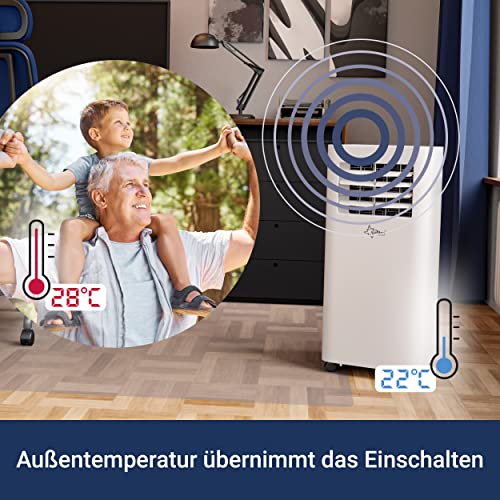 SUNTEC Mobiles Klimagerät Impuls 2.6 Eco R290 APP – Klimaanlage mobil und leise mit Smart App Steuerung – Entfeuchter für Räume bis 34 qm – Mobile Kühlung in Wohnung & Büro – 9.000 BTU – 2.640 Watt - Image 6