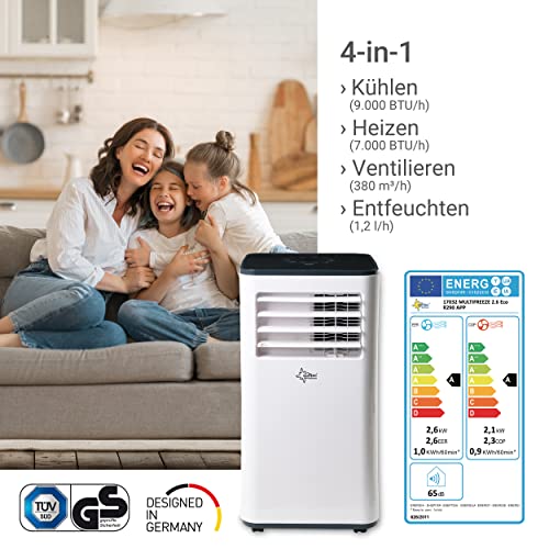 SUNTEC Mobiles lokales Klimagerät Impuls 2.6 Eco R290 | für Räume bis 80 m3 (34 m2) | inkl. Abluftschlauch | Kühler und Entfeuchter mit ökologischem Kühlmittel R290 | 9.000 BTU/h - Image 7