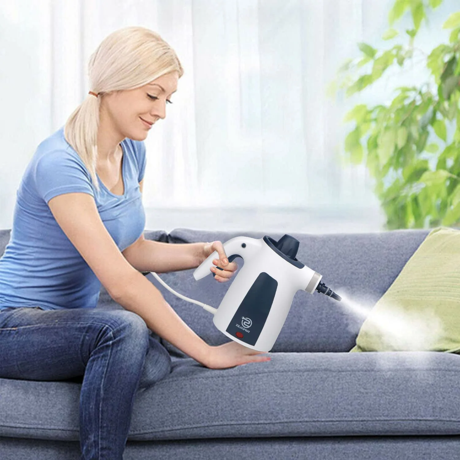 Superlex 10-in-1 Dampfreiniger Handgerät für die Reinigung, Tragbarer Handdampfreiniger 3,5 bar Dampfdruck, Hochdruckreiniger für Teppiche, Vorhänge, Küche Steam Cleaner