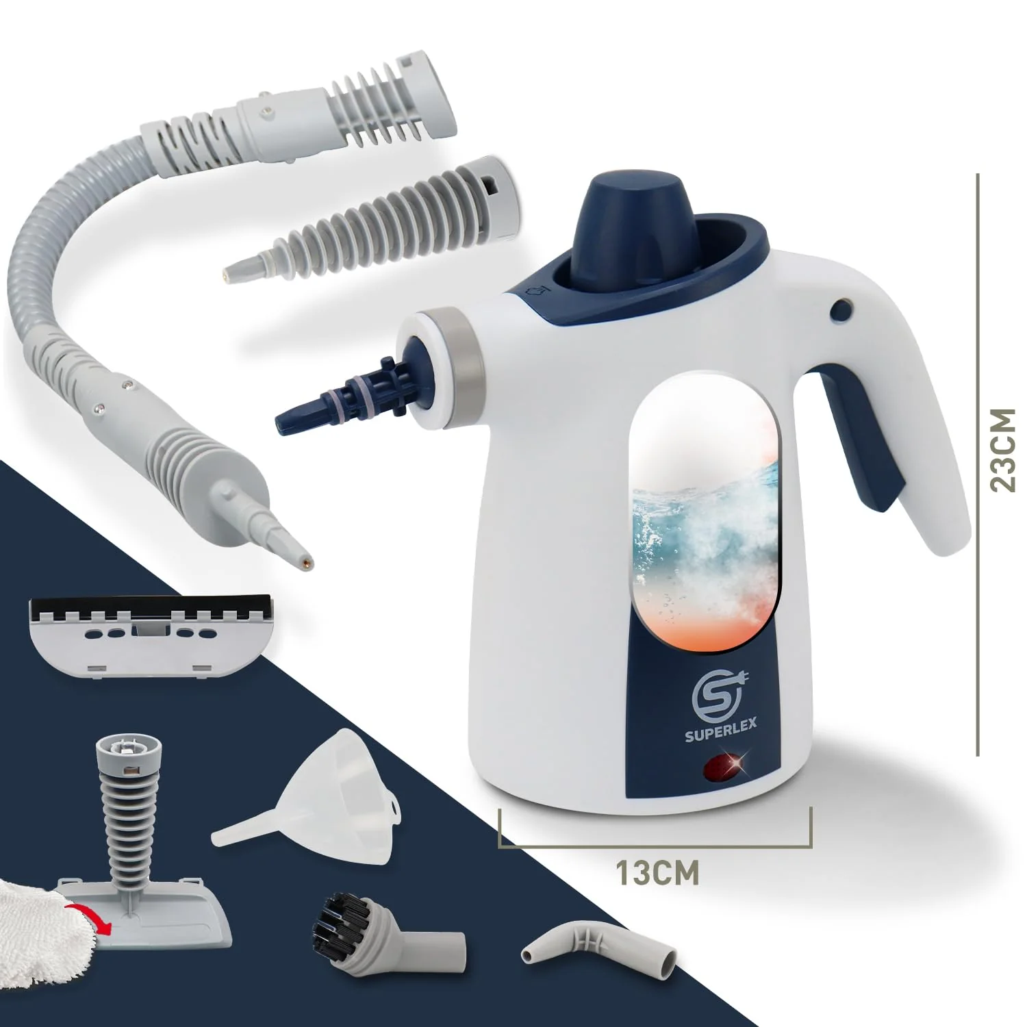 Superlex 10-in-1 Dampfreiniger Handgerät für die Reinigung, Tragbarer Handdampfreiniger 3,5 bar Dampfdruck, Hochdruckreiniger für Teppiche, Vorhänge, Küche Steam Cleaner - Image 5
