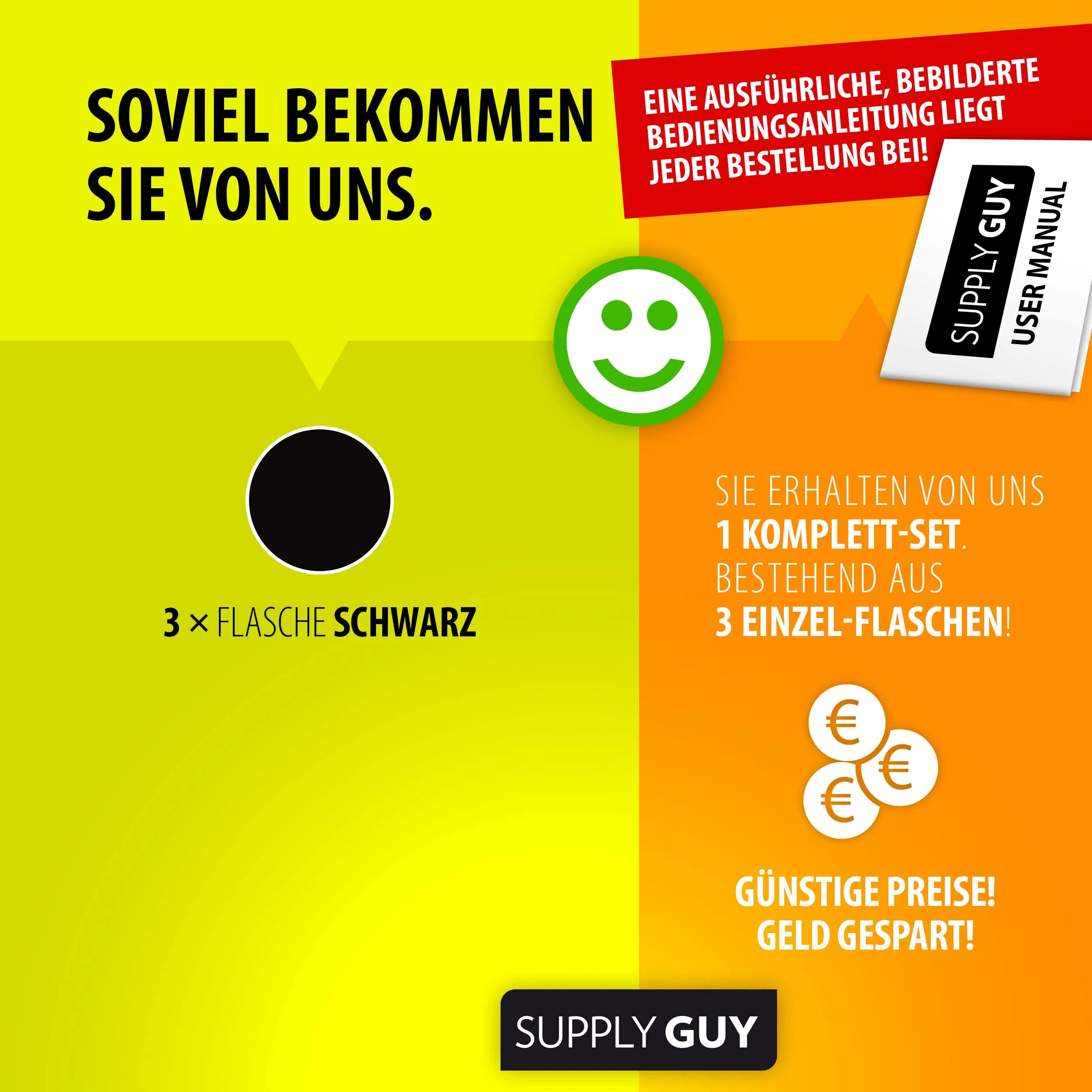 Supply Guy Tinte kompatibel mit Epson 102 Schwarz für EcoTank ET 2700 2750 2751 2756 2800 2850 2856 3700 3750 3850 4750 4800 4850 4856 15000 Workforce ST-2000 2100 3000 4000 4100 (3X 127ml) - Image 3