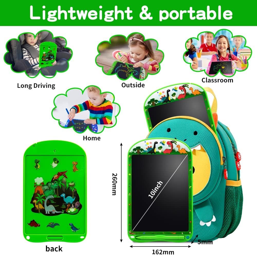 surekuo LCD schreibtafel kinder 2 Pack 10 Zol lschreibtafel kinder Doodle board, Geburtstagsgeschenke, Reiseaktivitätsspiele für2 3 4 5 6 7 Jahre alte Jungen und Mädchen