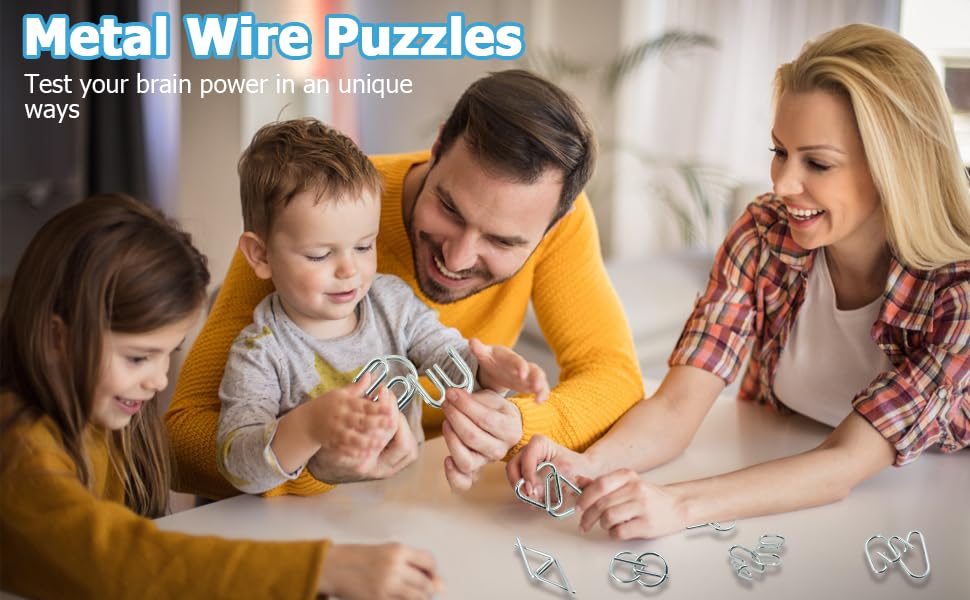 Surplex 16 Stück Knobelspiele Kit Denksportaufgaben Metallpuzzle Entwirrung Puzzles Geduldspiele Set für Erwachsene und Kinder - Image 5