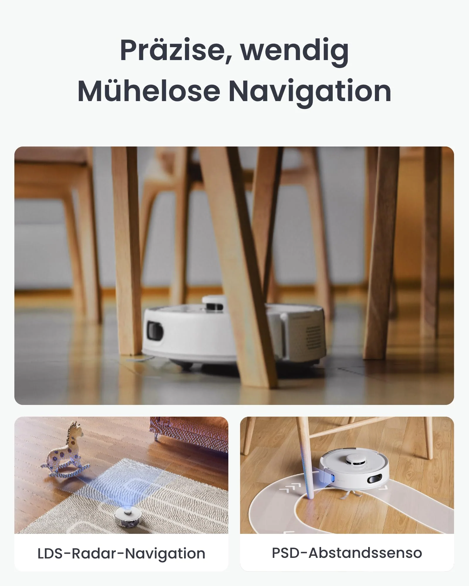SwitchBot K11+ Saugerroboter mit Mopp, 6000Pa Saugkraft, 90 Tage Staubauffang, Selbstentleerung, LDS Smarte Kartierung, schlankes 3,6" Design, kompatibel mit Apple Home, Alexa, Google Home und Matter - Image 2