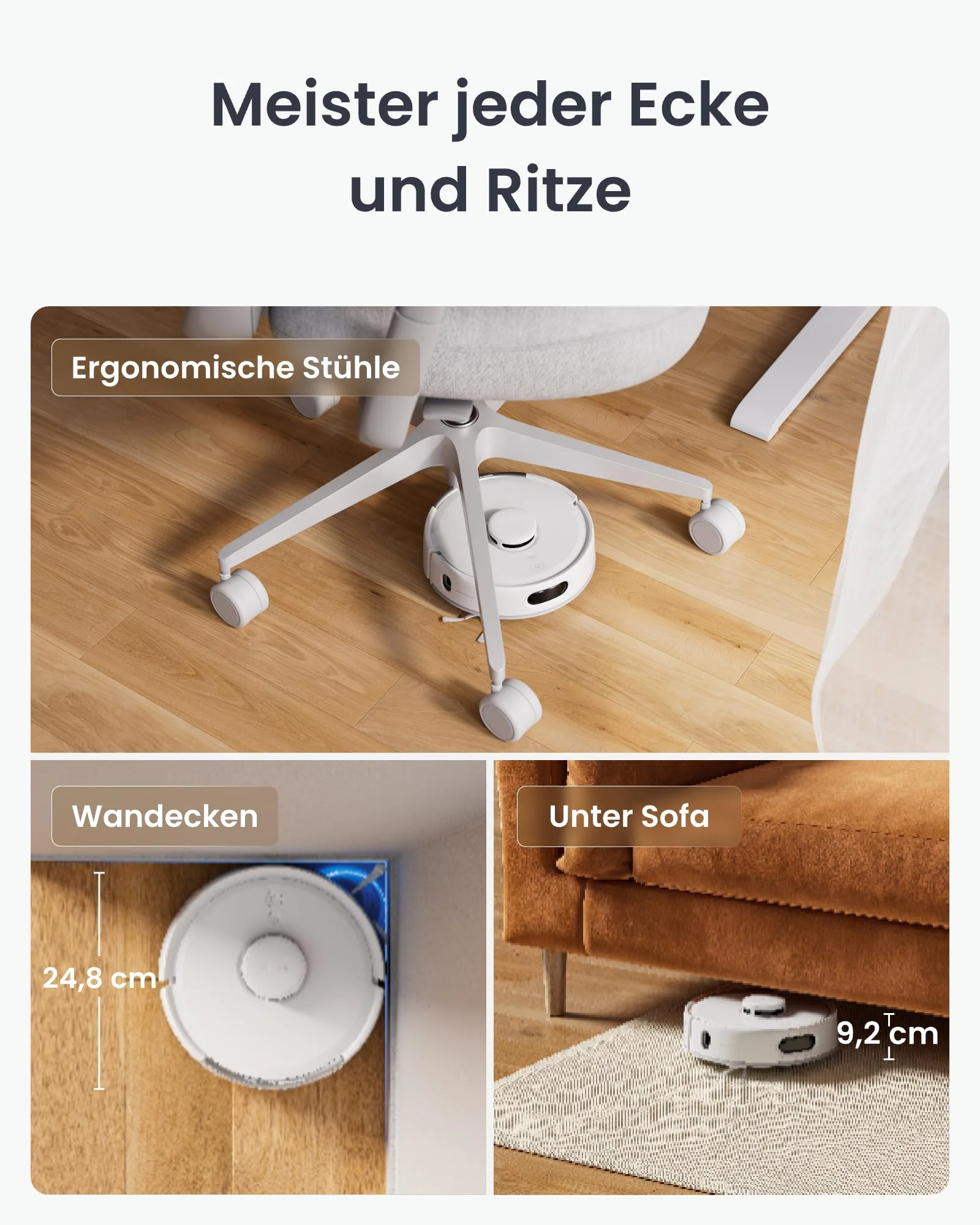 SwitchBot K11+ Saugerroboter mit Mopp, 6000Pa Saugkraft, 90 Tage Staubauffang, Selbstentleerung, LDS Smarte Kartierung, schlankes 3,6" Design, kompatibel mit Apple Home, Alexa, Google Home und Matter - Image 5