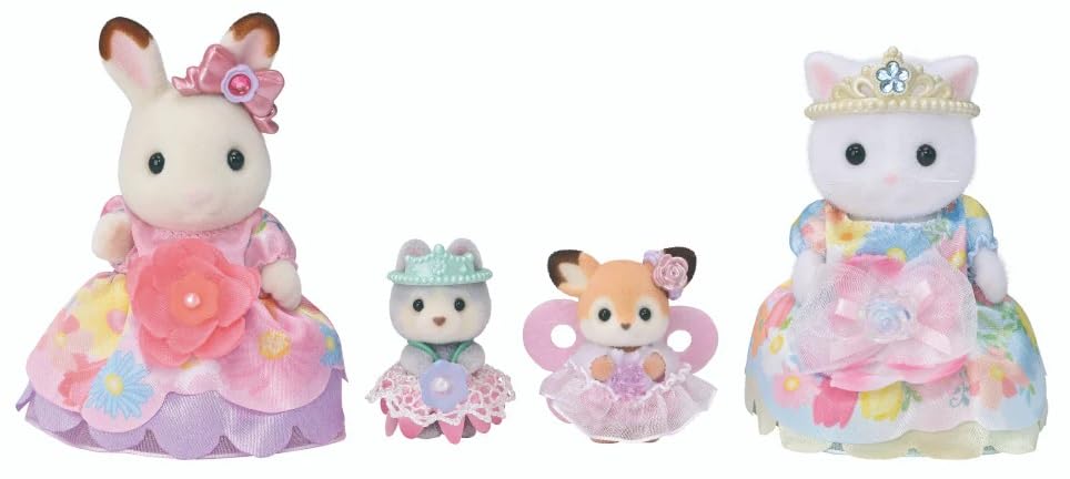 Sylvanian Families 5809 Blumenprinzessinnen Figurenset, Spielset mit Tierfiguren, Schokoladenhase, Perserkatze, Spielzeug für Kinder ab 3 Jahren - Image 6