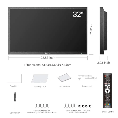 SYLVOX 32 Zoll Outdoor TV, IP55 wasserdichte Smart Google TV mit 1500 Nits Helligkeit, 1080P FHD, Wetterfester Outdoor Fernseher für Garten, Terrasse, Balkon (Pool SE 2025) - Image 13