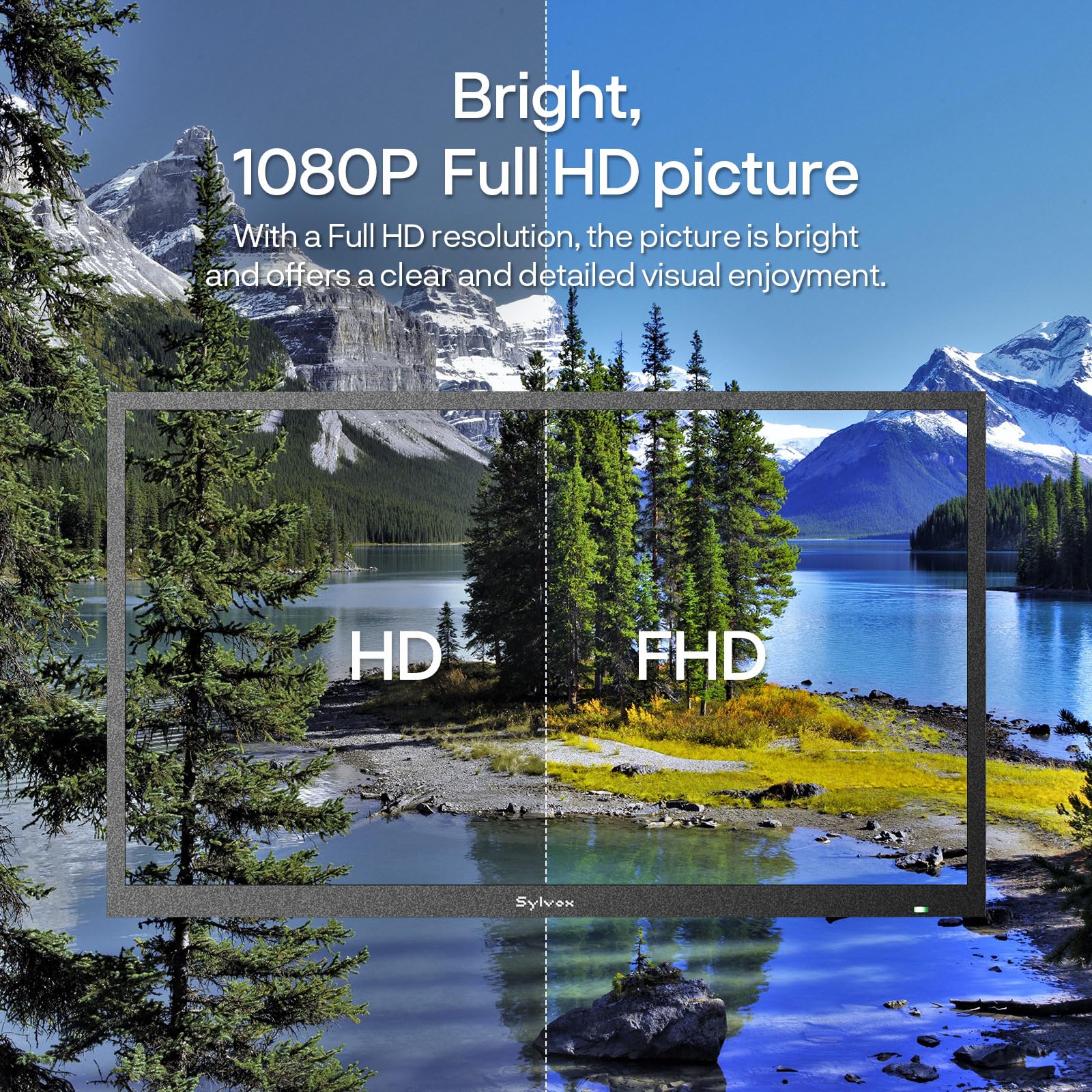 SYLVOX 32 Zoll Outdoor TV, IP55 wasserdichte Smart Google TV mit 1500 Nits Helligkeit, 1080P FHD, Wetterfester Outdoor Fernseher für Garten, Terrasse, Balkon (Pool SE 2025) - Image 7