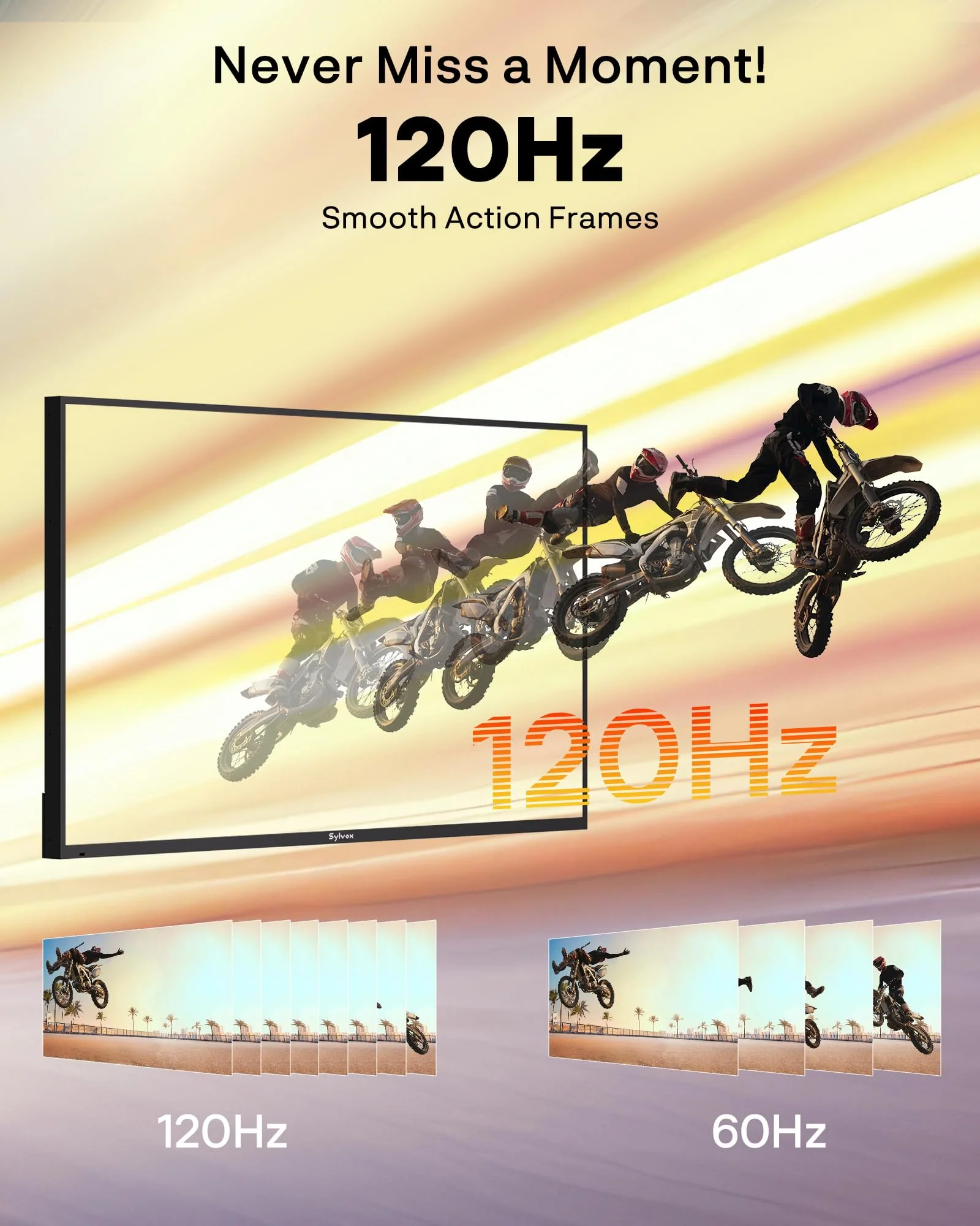 SYLVOX 65" Outdoor Fernseher, 120Hz| 4K Ultra HD | HDR 10 | Dolby Atmos | Google Outdoor TV, WiFi 5G & HDMI 2.1 Wetterfest und IP55 Wasserdicht TV, 1000 Nits Smart Fernseher für Gaming (Modell 2025) - Image 12