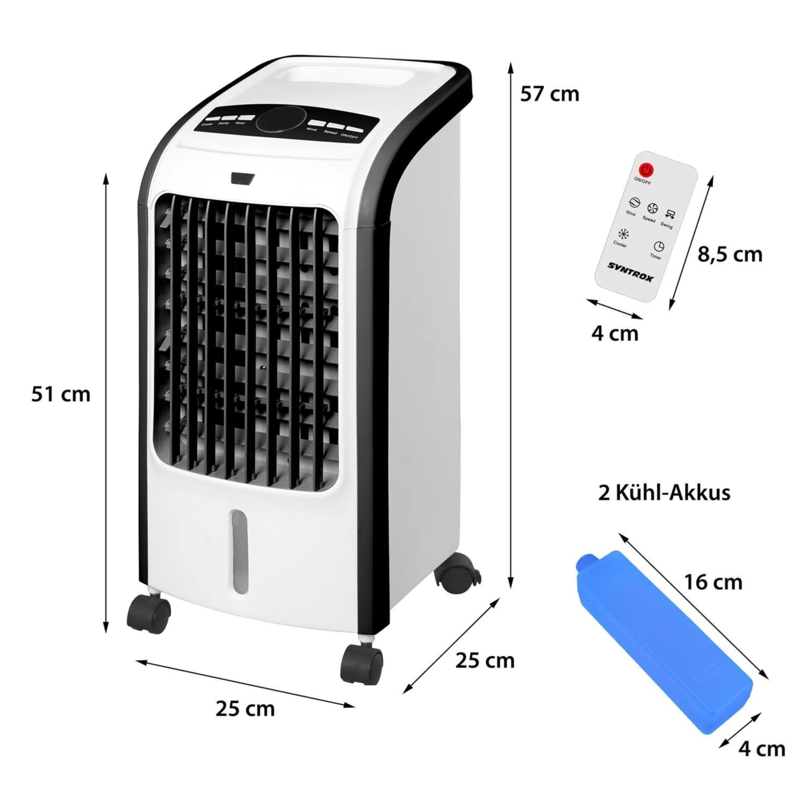 Syntrox Mobiles Klimagerät Air | Luftkühler mit Wasser | Verdunstungskühler, Lufterfrischer und Luftbefeuchter, mit Fernbedienung, gegen trockene Luft - Image 7