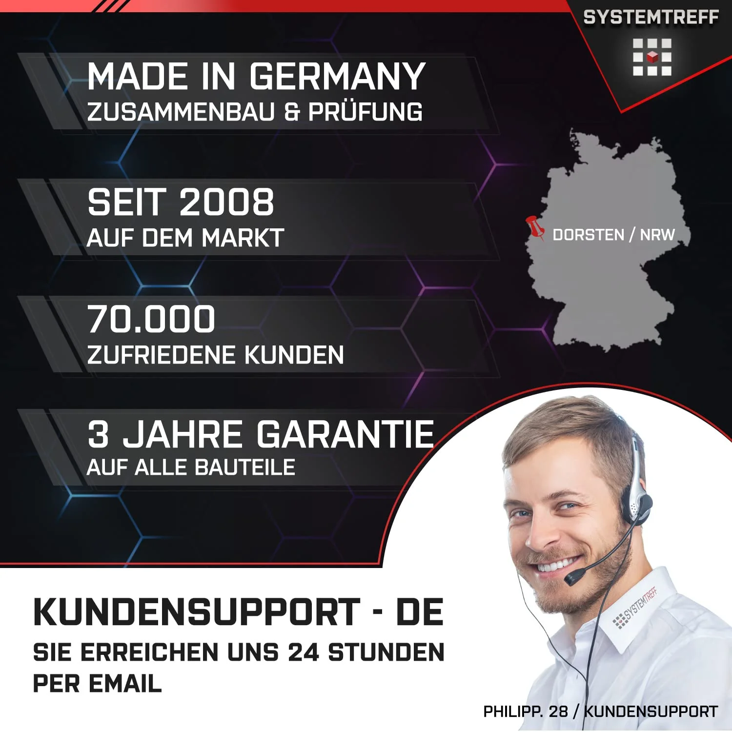 SYSTEMTREFF Gaming PC weiß AMD Ryzen 7 5800X 8x4.7GHz | Nvidia RTX 3060 12 GB DX12 | 1TB M.2 NVMe | 16GB DDR4 RAM | WLAN Desktop Computer Rechner für Gamer, Zocker & Streamer - Image 3