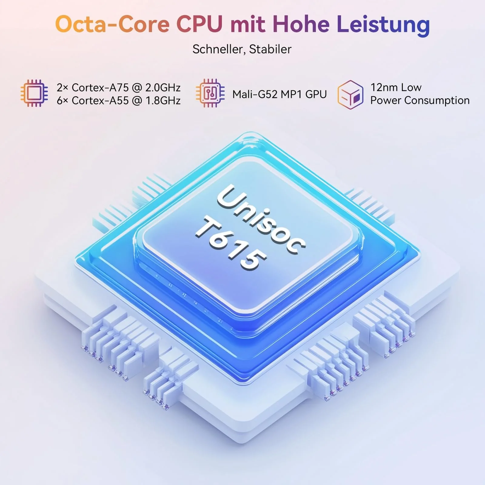 TABWEE Android 15 Tablet mit Tastatur - 24GB RAM+128GB ROM+2TB TF, Octa Core, Gaming Tablet 11 Zoll, Widevine L1, 1920x1200 FHD+IPS, 8000mAh Akuu, Gemini AI, 13MP+5MP KI Kamera, Face ID, 5G WiFi, GPS - Image 8