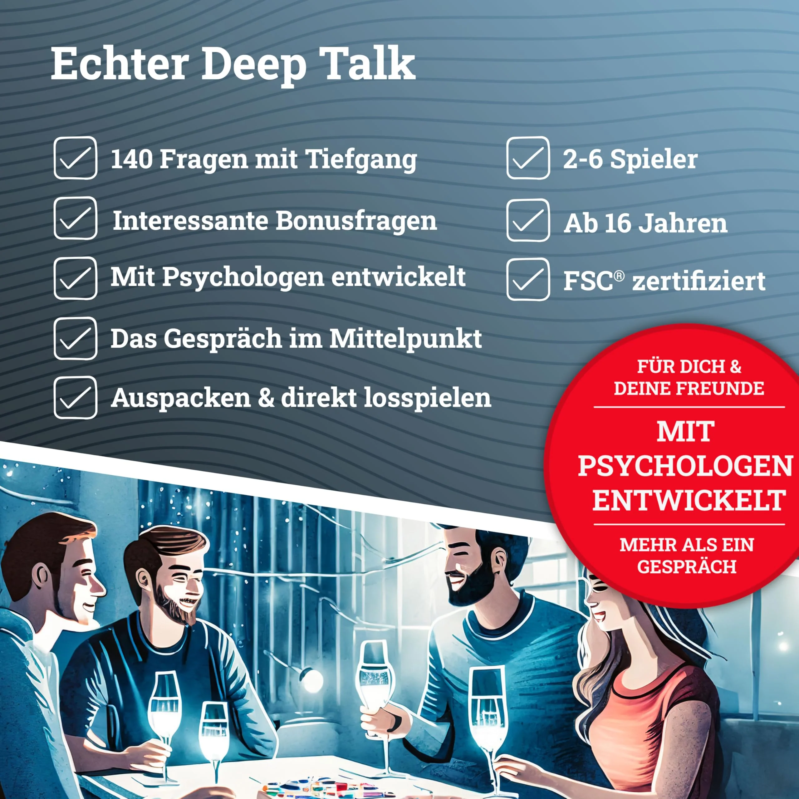 Take It Serious Deep Talk - Gesprächsspiel für tiefgründige Gespräche | Kommunikationsspiel für Freunde & Familie | Partyspiel | Gesprächskarten | Selbstreflexion | Mit Psychologen entwickelt - Image 9