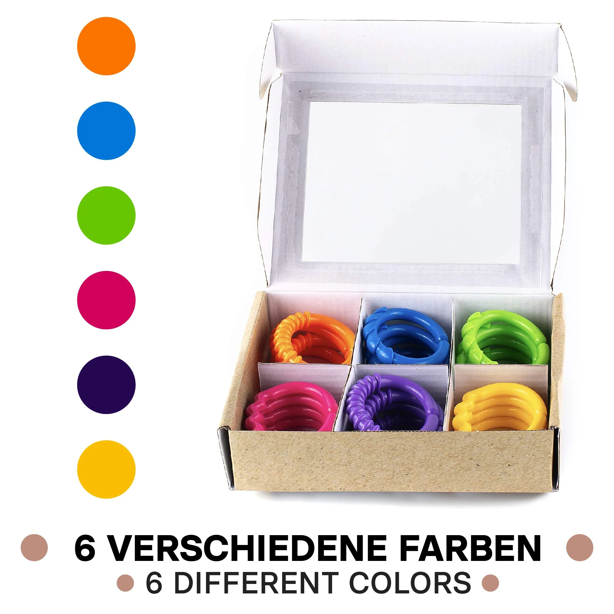 talinu Kinderwagenkette zum selber basteln, 24-Teilig perfekte Greifringe für Ihr Baby – vielseitige Anwendung: Spielbogen Anhänger, Rasselkette, Spielkette für unterwegs - Image 5