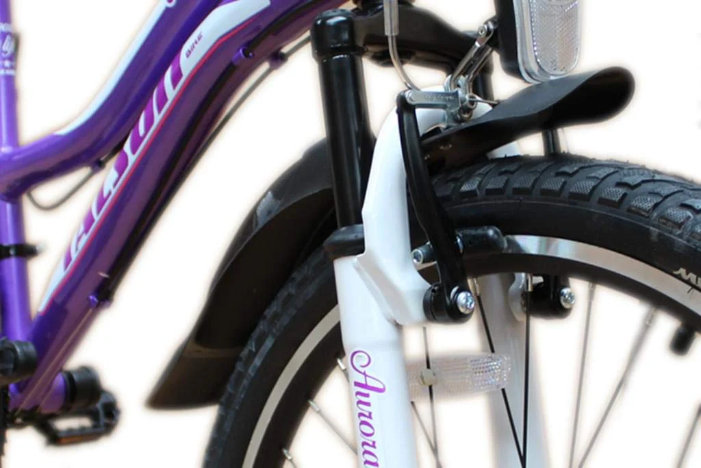 Talson 24 Zoll Mädchen Fahrrad MTB mit Beleuchtung und Shimano 21-Gang Kinderfahrrad Lila - Image 3