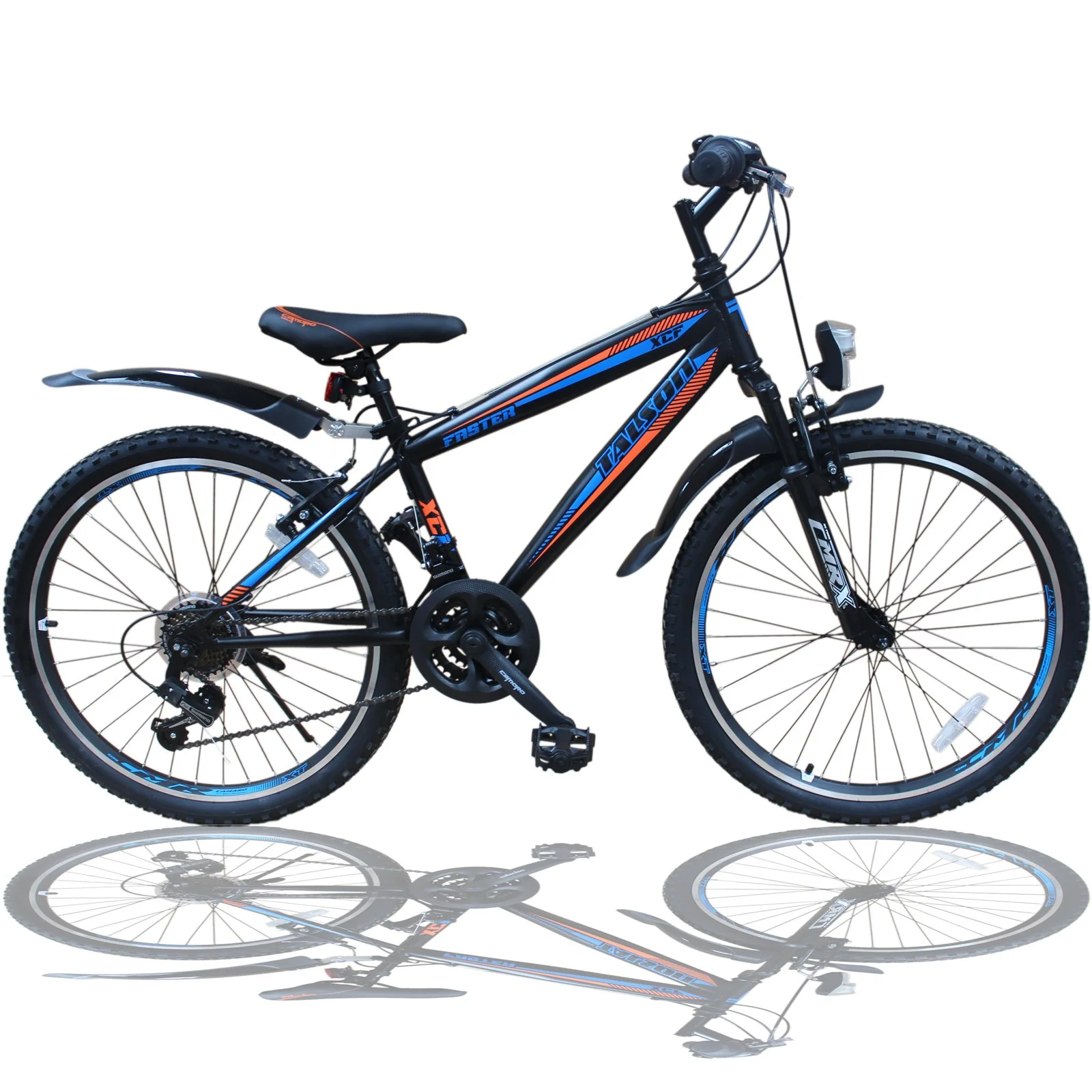 Talson 24 Zoll Mountainbike Fahrrad MIT GABELFEDERUNG & Beleuchtung 21-Gang Faster BBO - Image 3