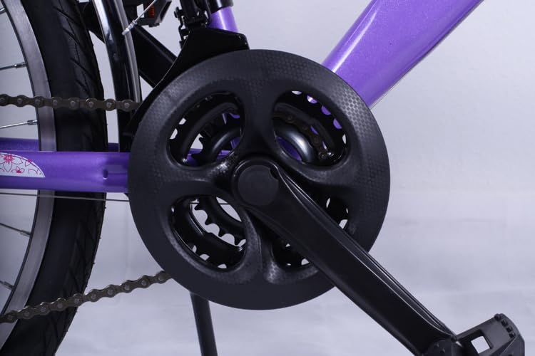 Talson 26 Zoll Mädchenfahrrad 21-Gang Shimano Schaltung mit Beleuchtung nach STVO Lila Doppelrahmen - Image 5
