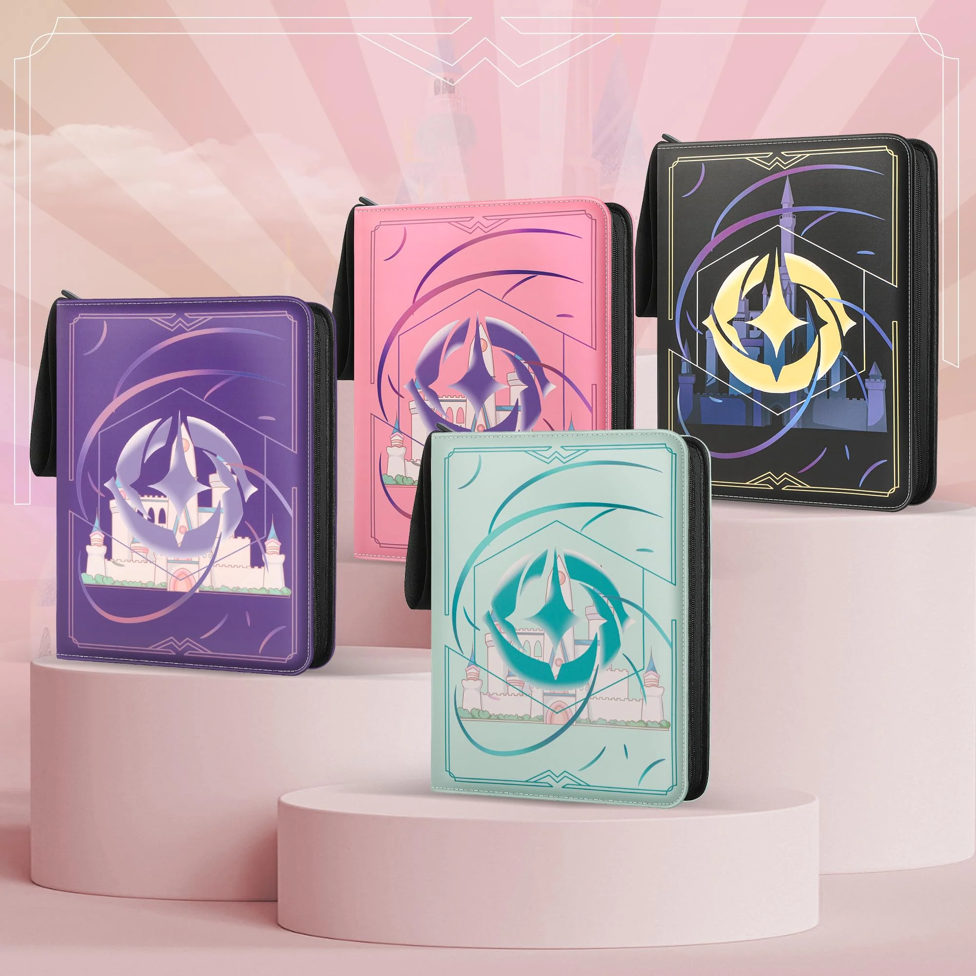 TCGUARD Sammelalbum für Lorcana-Karten, Premium Sammelkarten Album mit 900 Fächern, Kompatibel mit Lorcana Karten, Card Binder für TCG-Aufbewahrungs und Präsentationssammlung(Schwarz 9) - Image 2