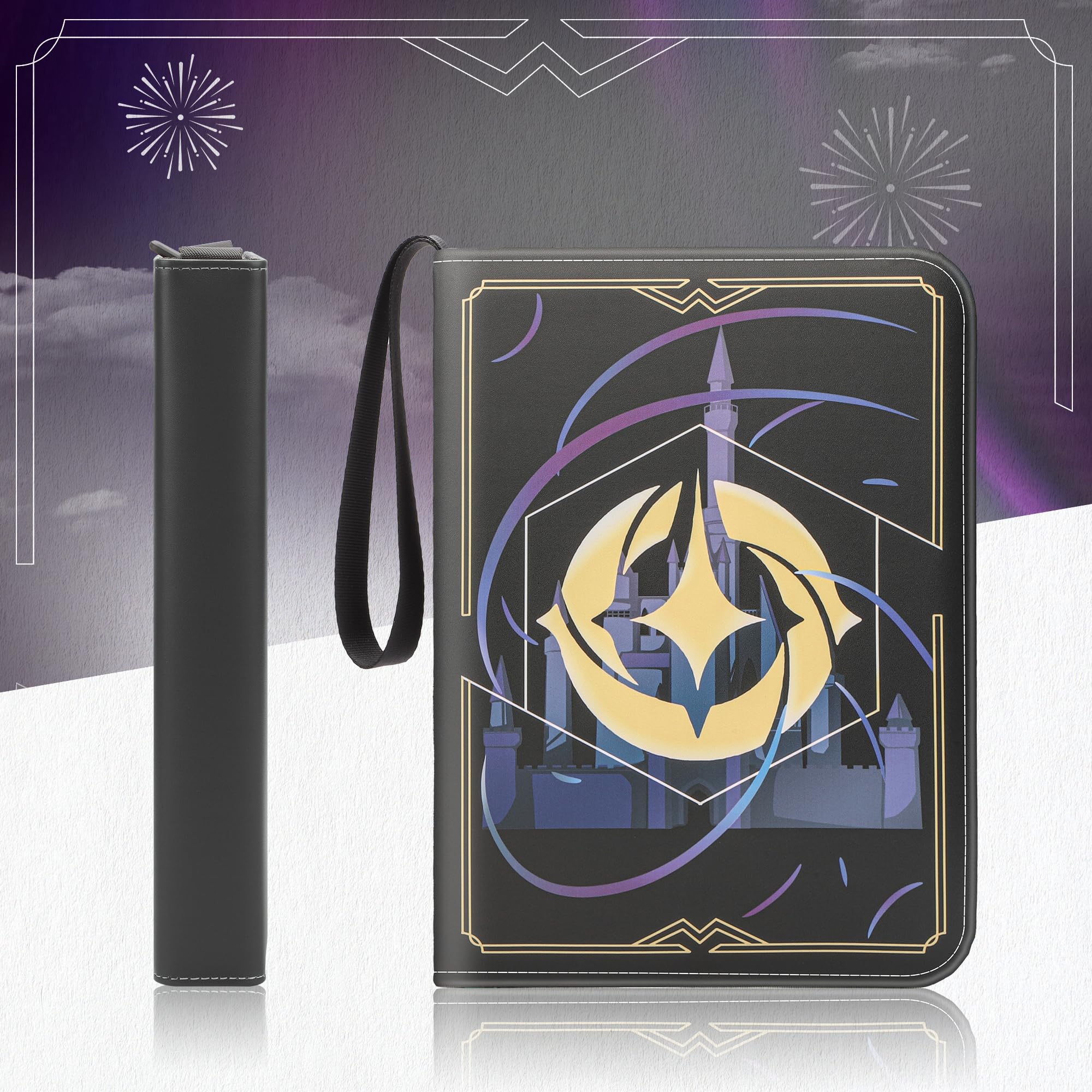 TCGUARD Sammelalbum für Lorcana-Karten, Premium Sammelkarten Album mit 900 Fächern, Kompatibel mit Lorcana Karten, Card Binder für TCG-Aufbewahrungs und Präsentationssammlung(Schwarz 9) - Image 4