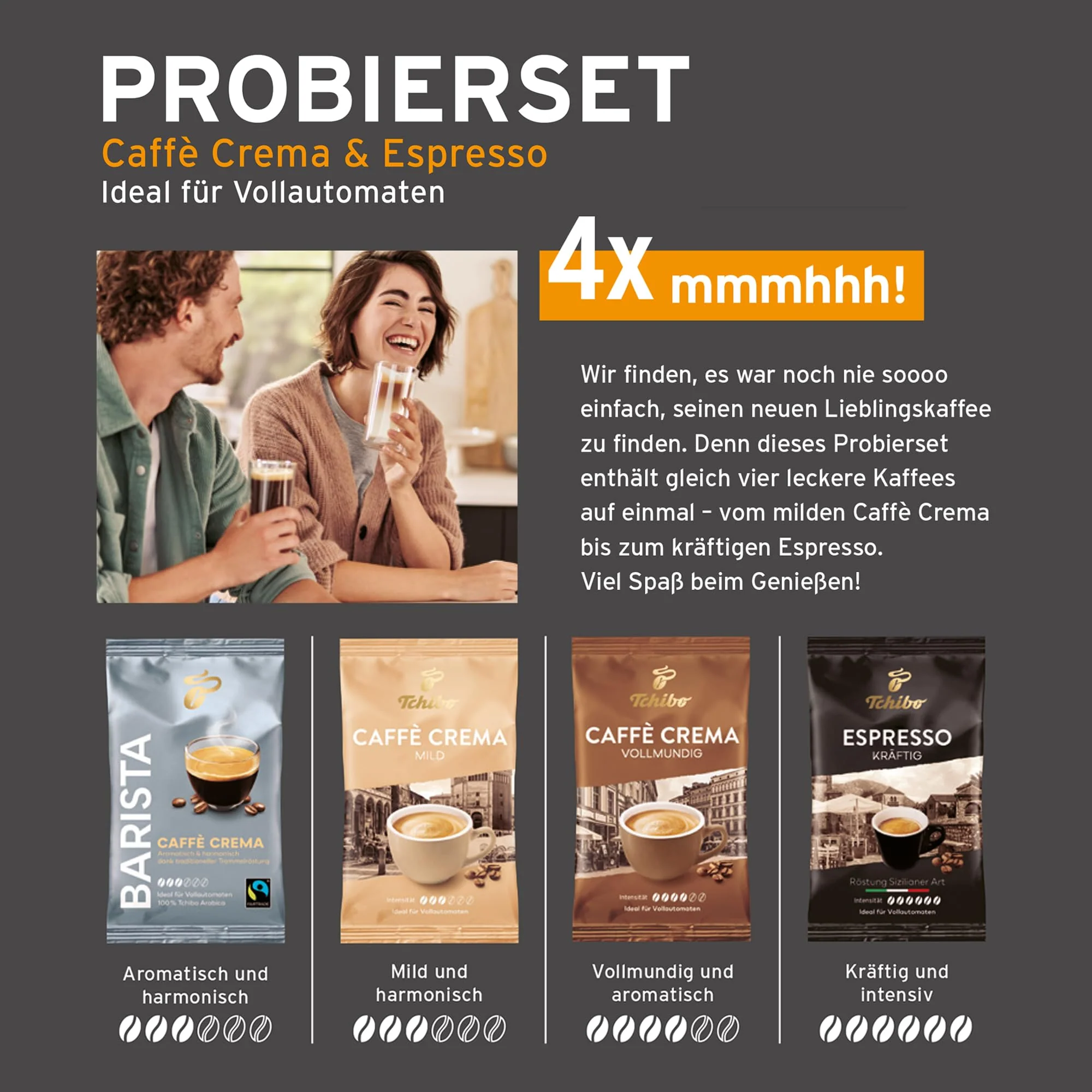 Tchibo Kaffeevollautomat Esperto mini für Caffè Crema und Espresso, nur 16cm breit, klein und kompakt, geeignet für jede Küche, Camping, Studentenapartment, Schwarz - INKLUSIVE Kaffeeprobierset GRATIS - Image 4