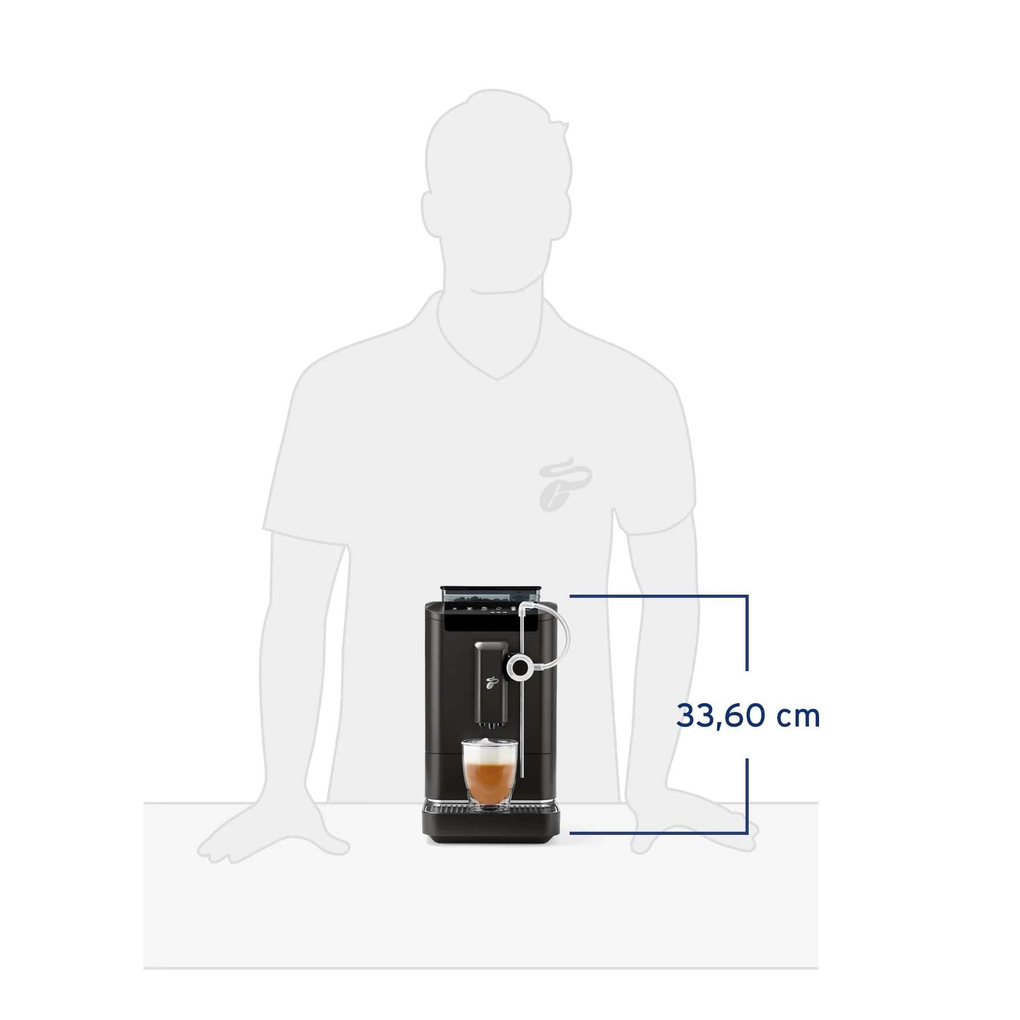 Tchibo Kaffeevollautomat Esperto2 Milk mit One-Touch Milchfunktion und 2-Tassen-Funktion für Espresso, Caffè Crema, Capuccino und Milchschaum, Granite Black - INKLUSIVE Kaffeeprobierset GRATIS - Image 7