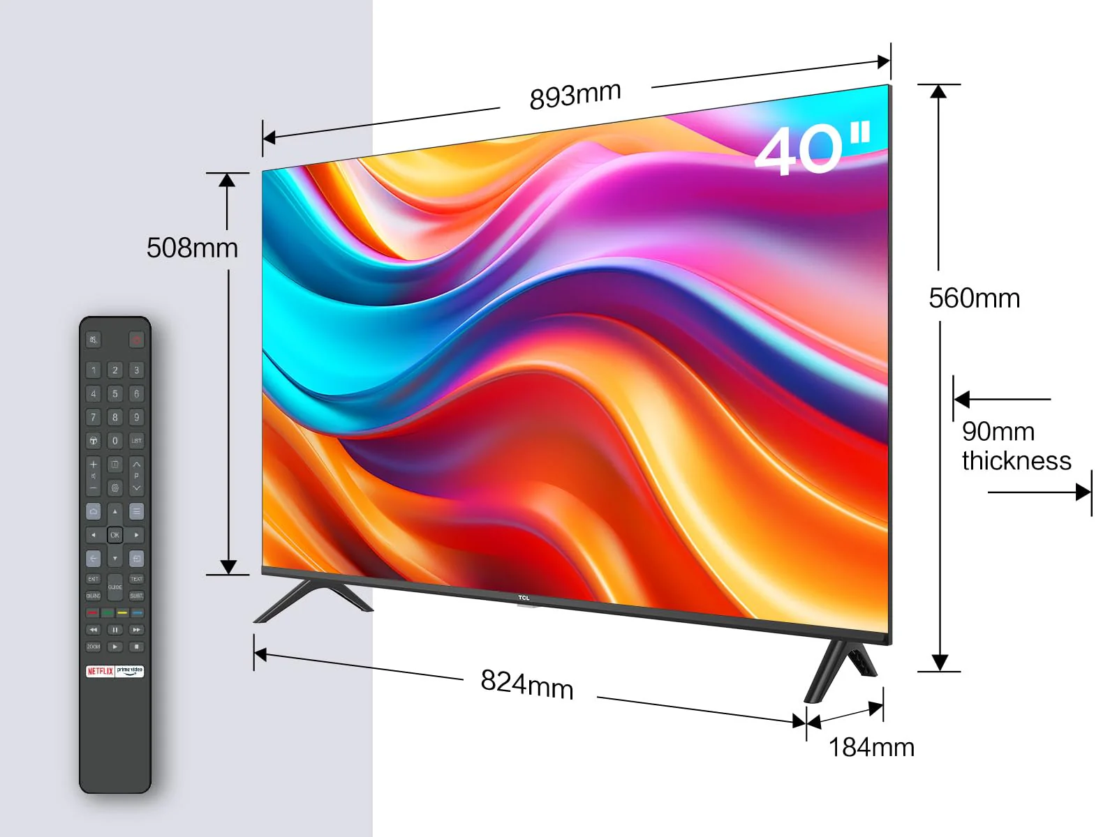 TCL 40S5401A, 40 Zoll Fernseher, FHD, HDR smart TV unterstützt bei Android TV (Kindermodus, Dolby Audio, kompatibel mit Google Assistant) - Image 3