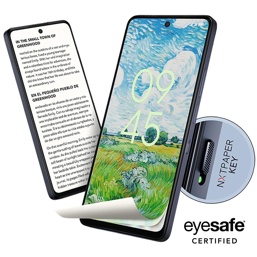 TCL 50 Pro NXTPAPER 5G entsperrtes Android-Smartphone, 17,3 cm (6,8 Zoll) Full HD+ 120 Hz NXTPAPER Display, 512 GB Speicher, 8 GB RAM, 108 MP Dreifach-Kamera, 5010 mAh Akku, Mondgrau, mit Acc Pack - Image 5