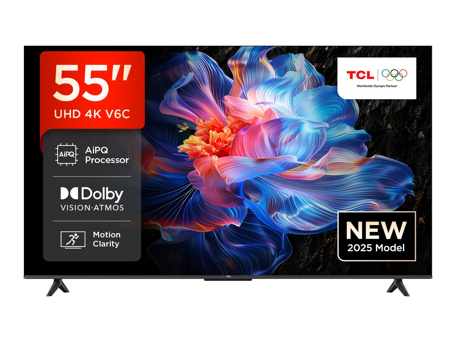 TCL 55V6C 55 Zoll Direct LED TV, 4K HDR Fernseher, Smart TV mithilfe von Google TV (Dolby Audio, Motion Clarity, Kompatibel mit Google Assistant & Alexa) - Image 8