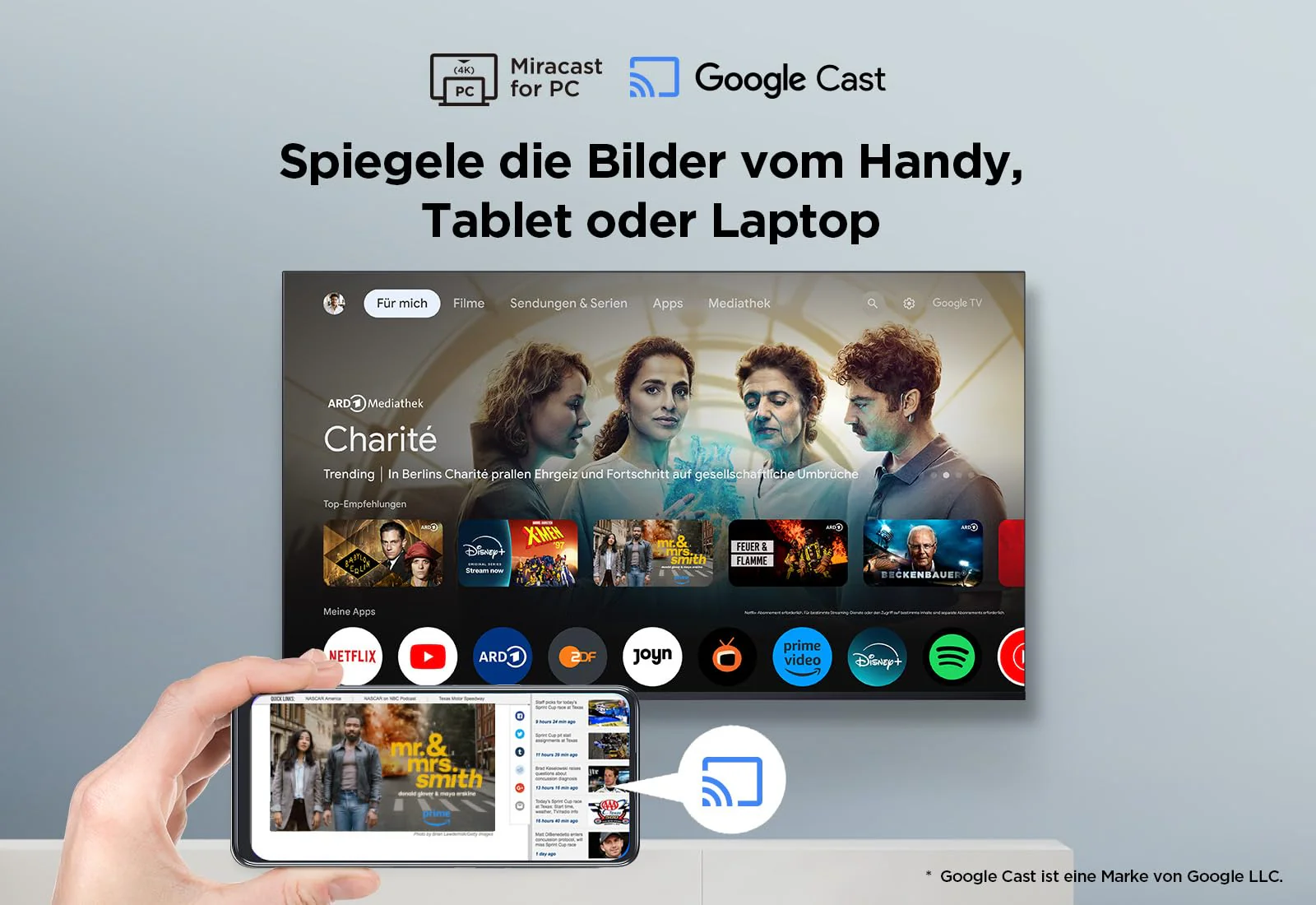 TCL 85V6B 85 Zoll, 4K Ultra HD, HDR TV, HDR10+, Dolby Vision, Smart TV unterstützt von Google TV (Dolby Atmos, Motion Clarity, Sprachsteuerung, Kompatibel mit Google Assistant, Chromecast eingebaut) - Image 8