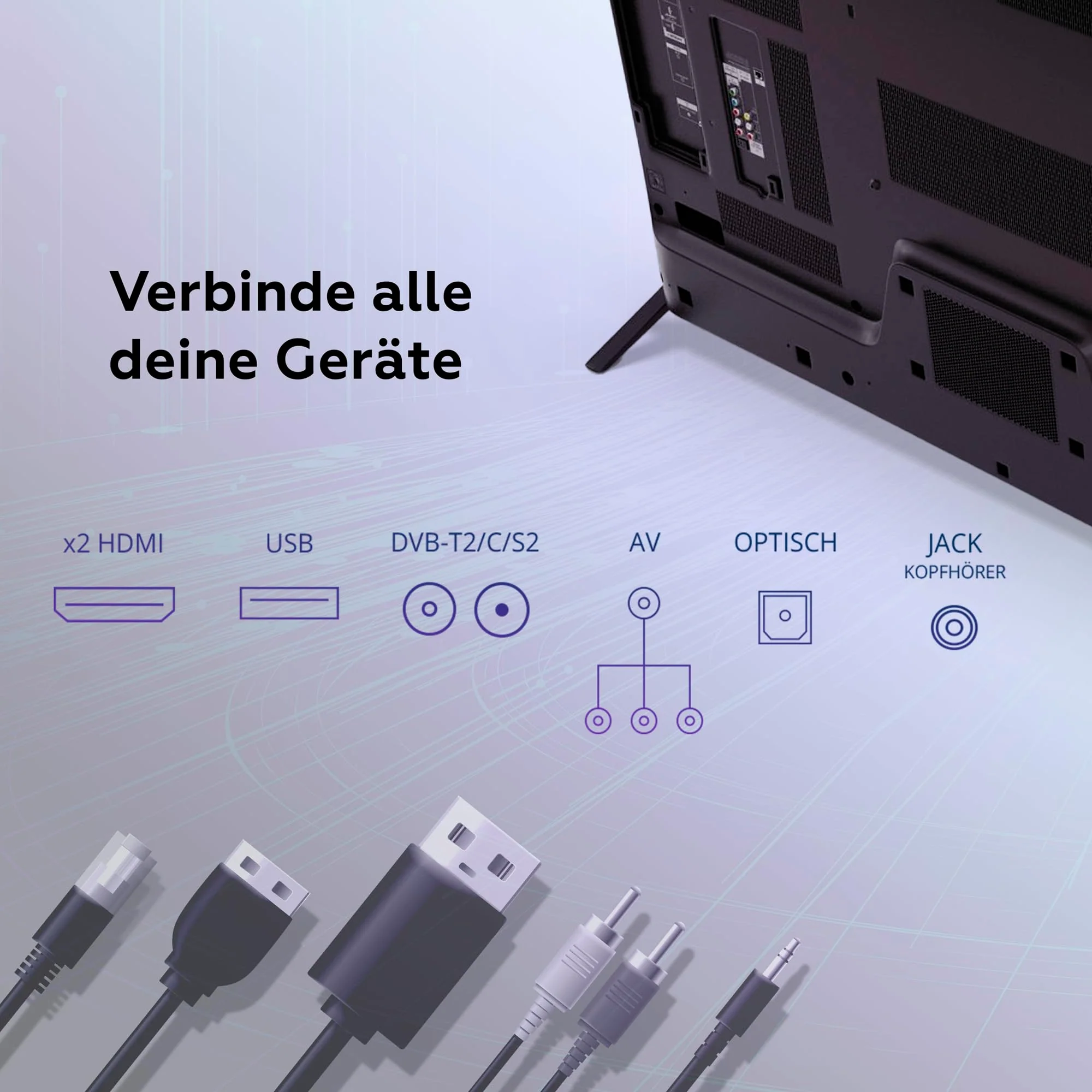 TD Systems - 32 Zoll Smart TV, Android GTV 14, HD DVB-T2/C/S2 Television, Modell 2025, Fernseher mit 2 Jahren Garantie - PRIME32C21GLE - Image 4