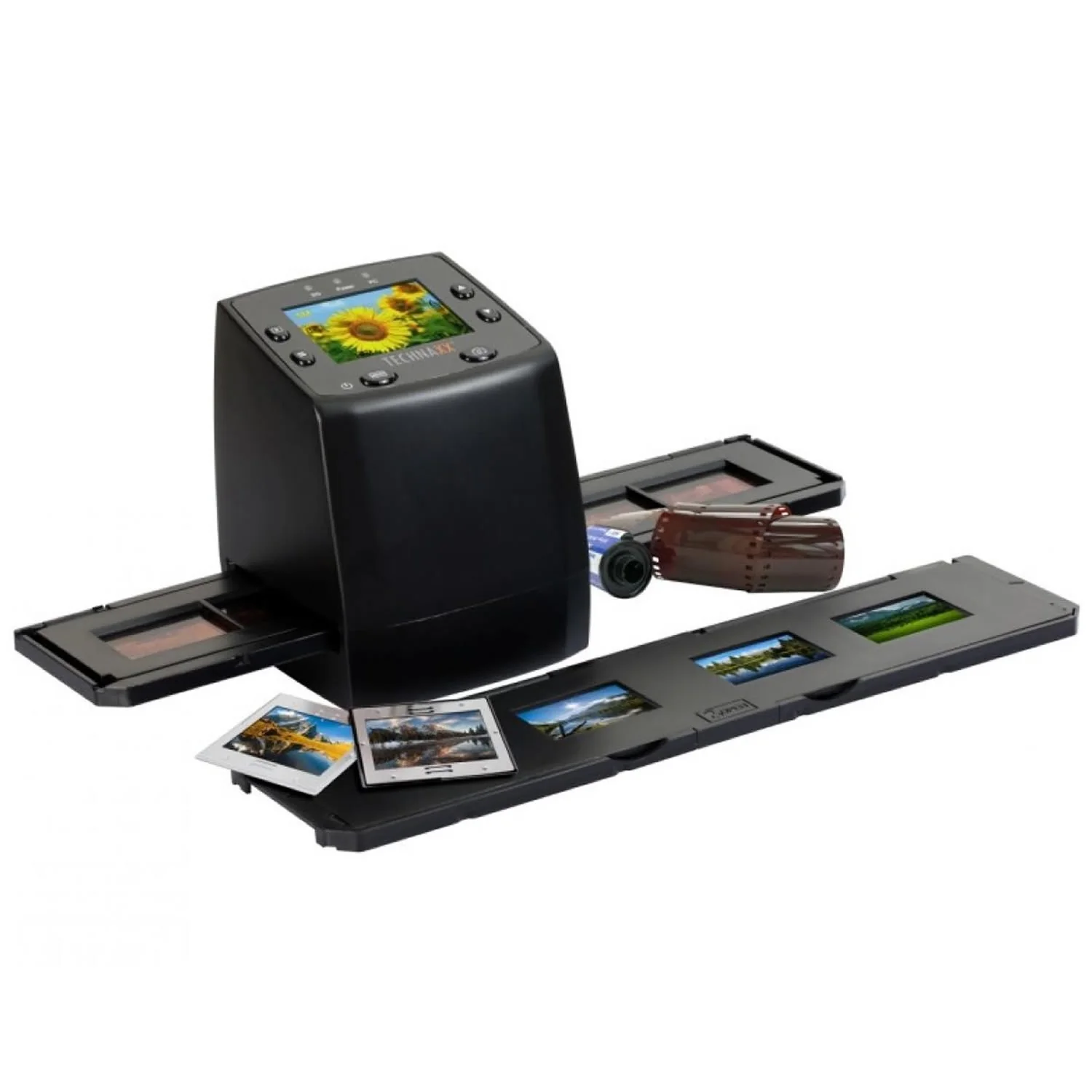 Technaxx DigiScan DS-02 Scanner für Negativfilme und Diafilme (SD-Kartenslot, 6,1 cm (2,4 Zoll) TFT-Display, USB 2.0) & Transcend Highspeed 32GB SDHC Speicherkarte Class 10, UHS-I U1 TS32GSDC300S-E - Image 2