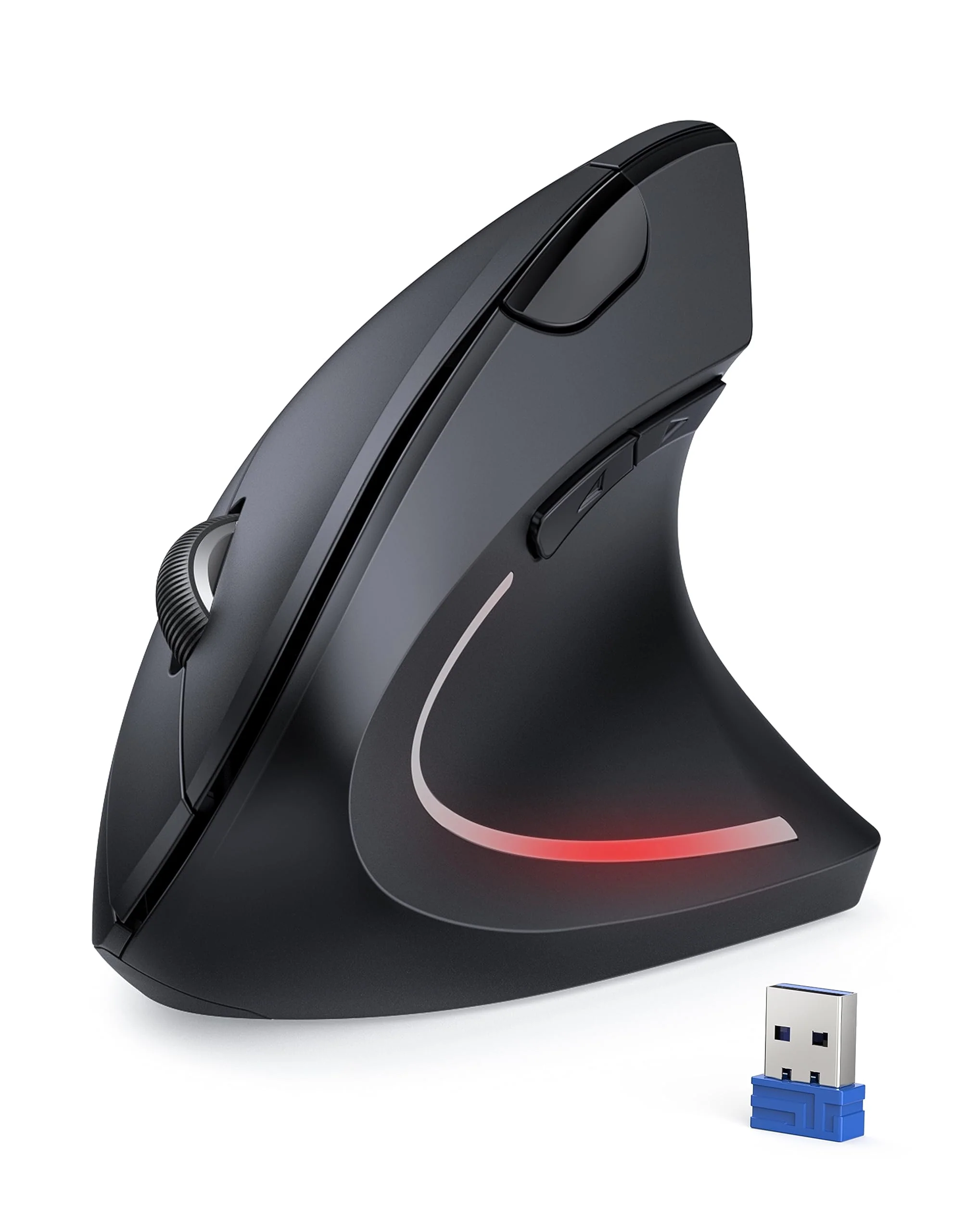 TECKNET Wireless Vertikale Ergonomische Maus, 4800 DPI 5 Tasten Kabellose Optische Maus, 2.4G USB Vertical Ergonomic Optical Mouse Kabellos für Windows und Mac OS - Image 2
