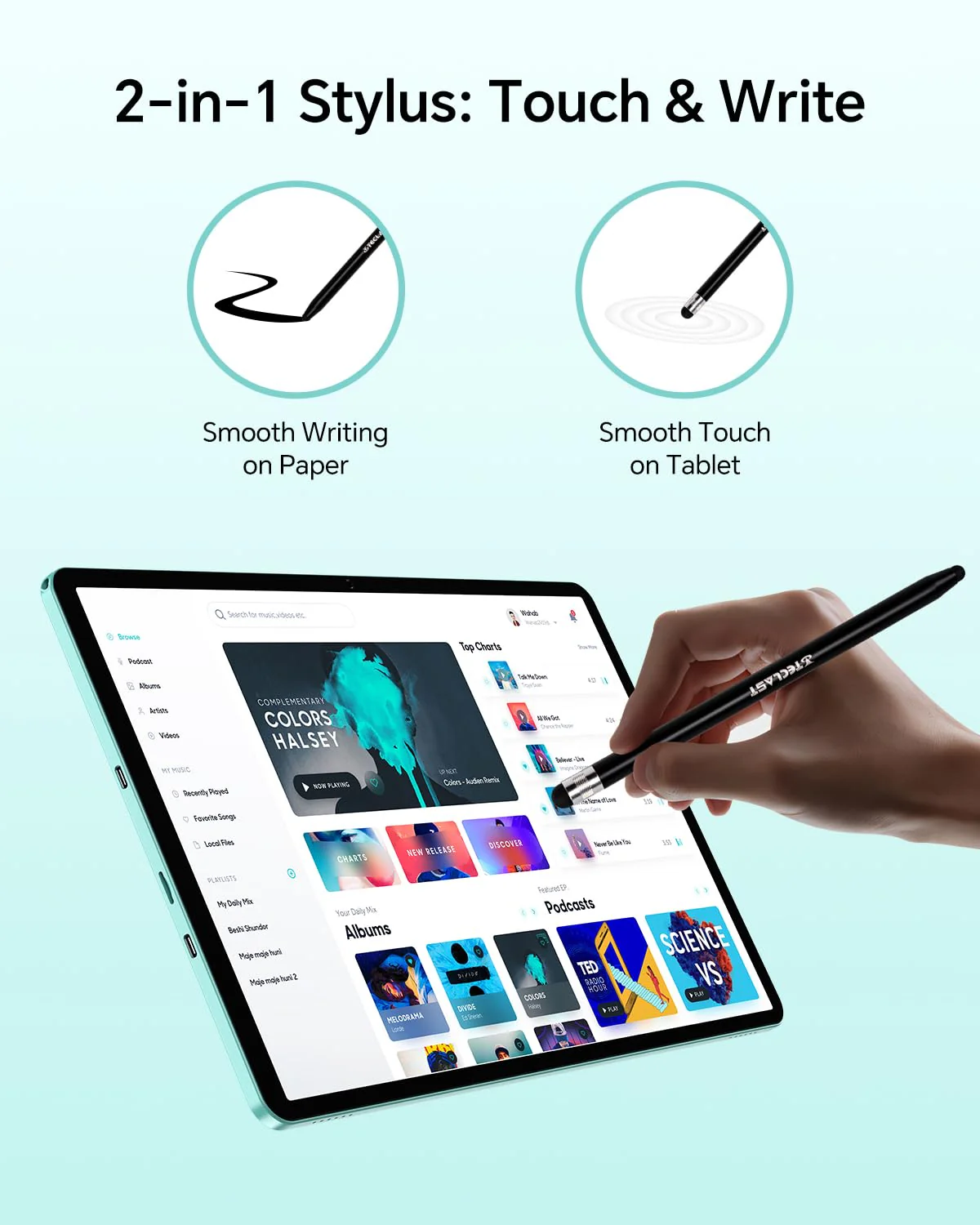 TECLAST P50 90Hz Tablet 11 Zoll Android 15 Tablett, 20GB RAM+128GB ROM(5TB TF), 4G LTE Dual SIM+5G WLAN, 2GHz Octa-Core CPU, Widevine L1/7000mAh/GPS/8MP/GMS/3.5MM Jack, Tablet Mit Stift + Hülle [2025] - Image 4