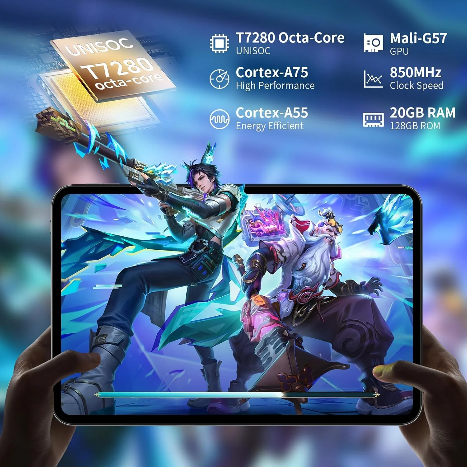 TECLAST T65 Tablet 13,4 Zoll Android 15 Tablets 120Hz Display, 4G LTE Dual SIM, 2.2GHz Gaming, 20GB RAM+128GB ROM(4TB TF), GPS, Widevine L1, Tabletpc mit USB Anschluss für Streaming, Filme - Image 6