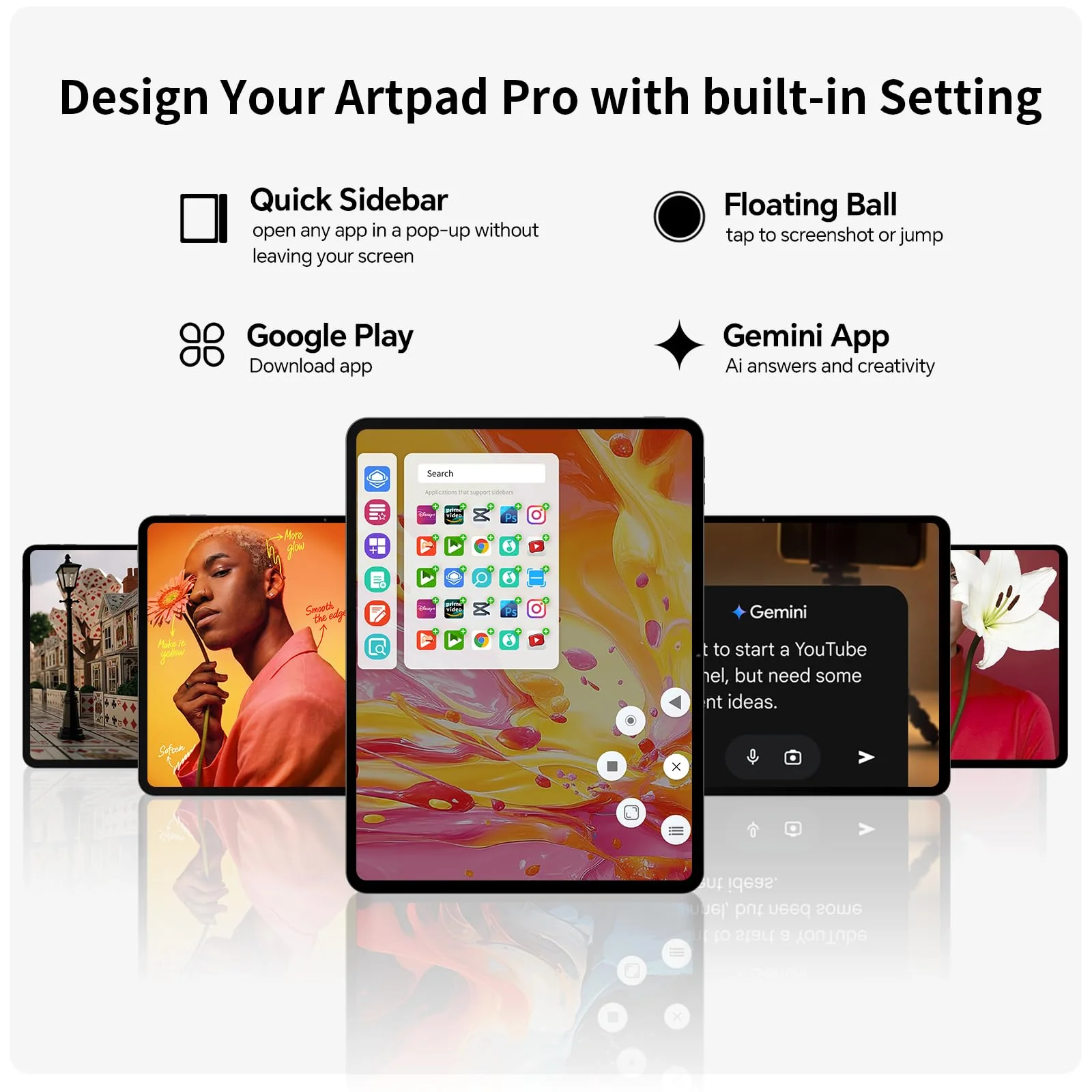 TECLAST Tablet Artpad Pro 12.7" Android 15 Tablets, Helio G99 Gaming Tablet | 20GB RAM 256GB ROM | Dual SIM LTE | 10000mAh | Widevine L1 | GPS/GMS | USBC Anschluss | 30W Schnellladung | Stift inkl. - Image 4