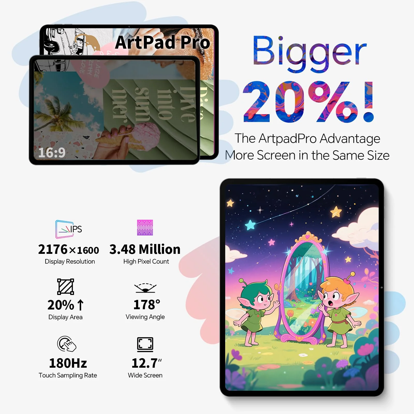 TECLAST Tablet Artpad Pro 12.7" Android 15 Tablets, Helio G99 Gaming Tablet | 20GB RAM 256GB ROM | Dual SIM LTE | 10000mAh | Widevine L1 | GPS/GMS | USBC Anschluss | 30W Schnellladung | Stift inkl. - Image 9