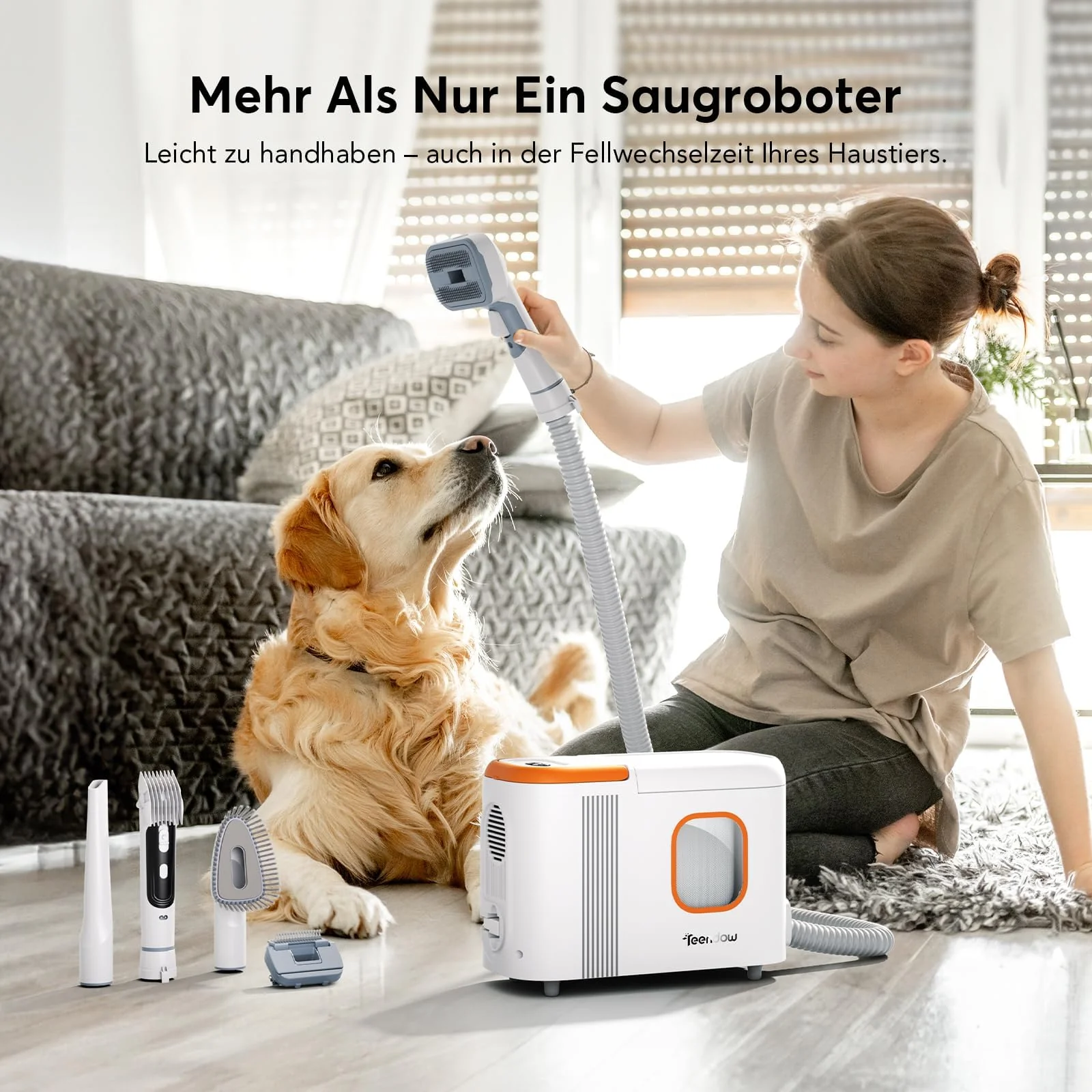 Teendow D20S Max+ Saugroboter mit Wischfunktion, 8000Pa Starke Saugleistung, Saugroboter mit Absaugstation und Tierpflege-Zubehör, LiDAR-Navigation, App und Sprachsteuerung, Ideal für Tierhaare - Image 8