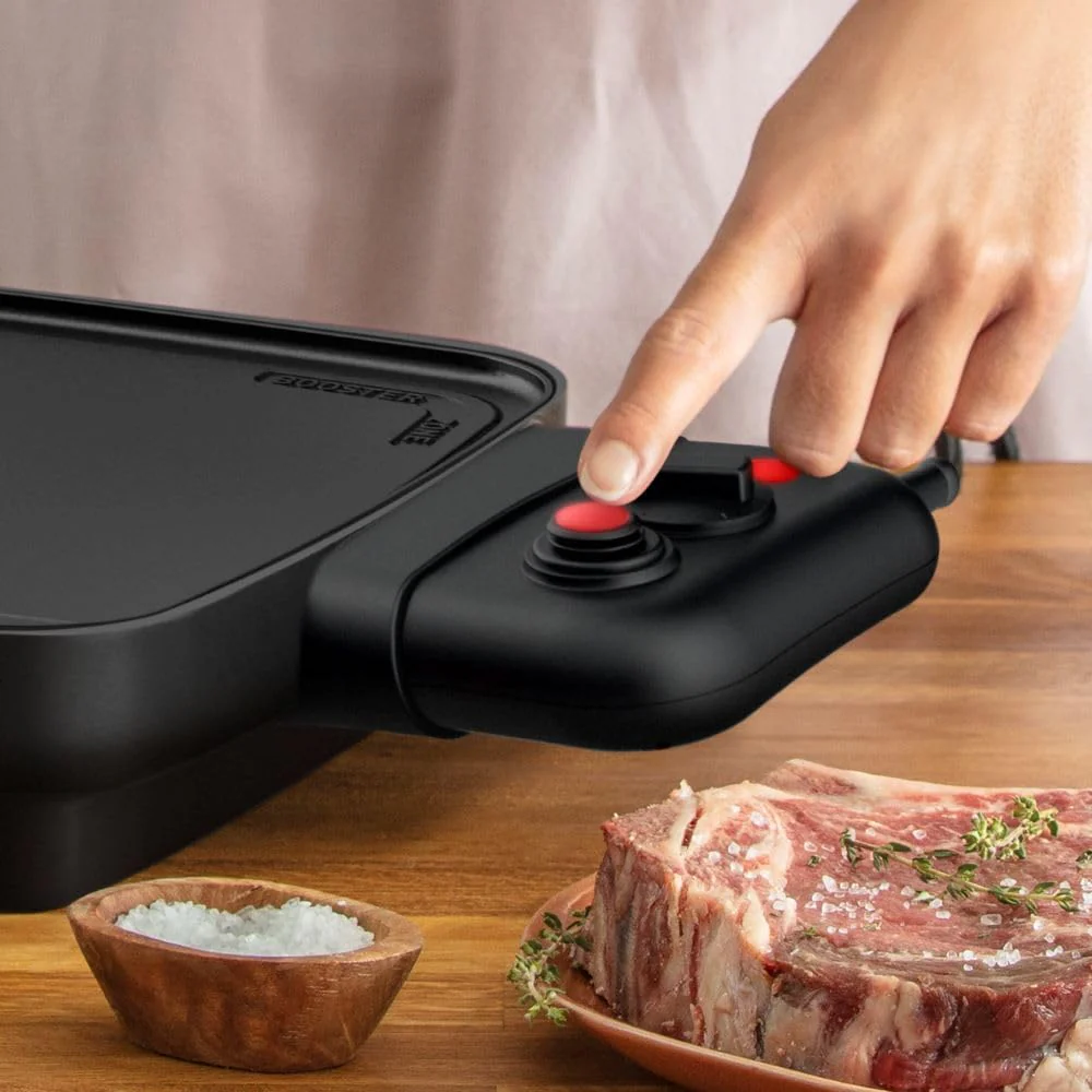 Tefal CB6418 BBQ Booster Tischgrill | Power-Boost-Zone | 2200 Watt | Antihaftbeschichtung | 6 Stufen Thermostat | Auffangschale spülmaschinengeeignet | Thermo-Spot | extragroße Grillfläche | Schwarz - Image 6