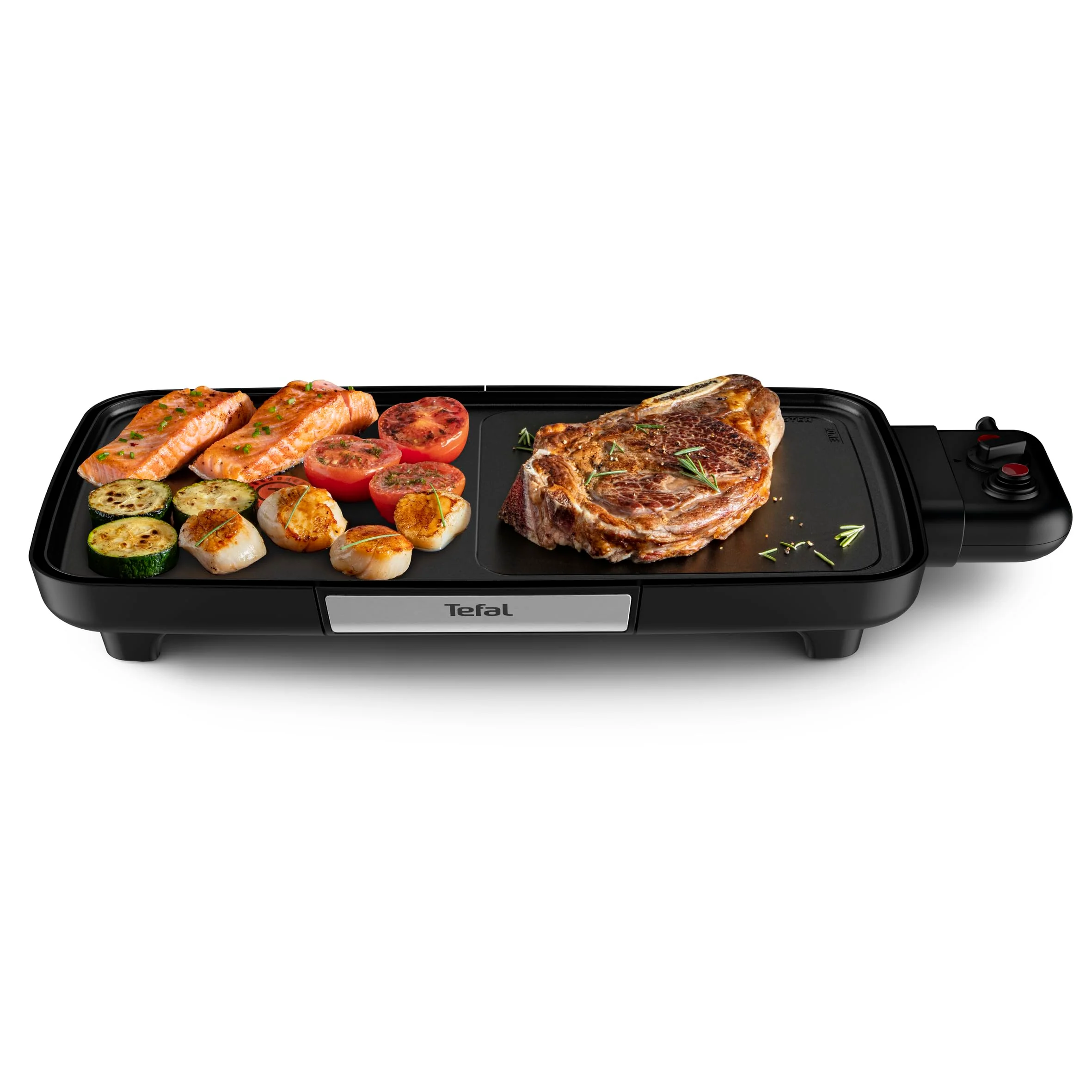 Tefal CB6418 BBQ Booster Tischgrill | Power-Boost-Zone | 2200 Watt | Antihaftbeschichtung | 6 Stufen Thermostat | Auffangschale spülmaschinengeeignet | Thermo-Spot | extragroße Grillfläche | Schwarz - Image 7