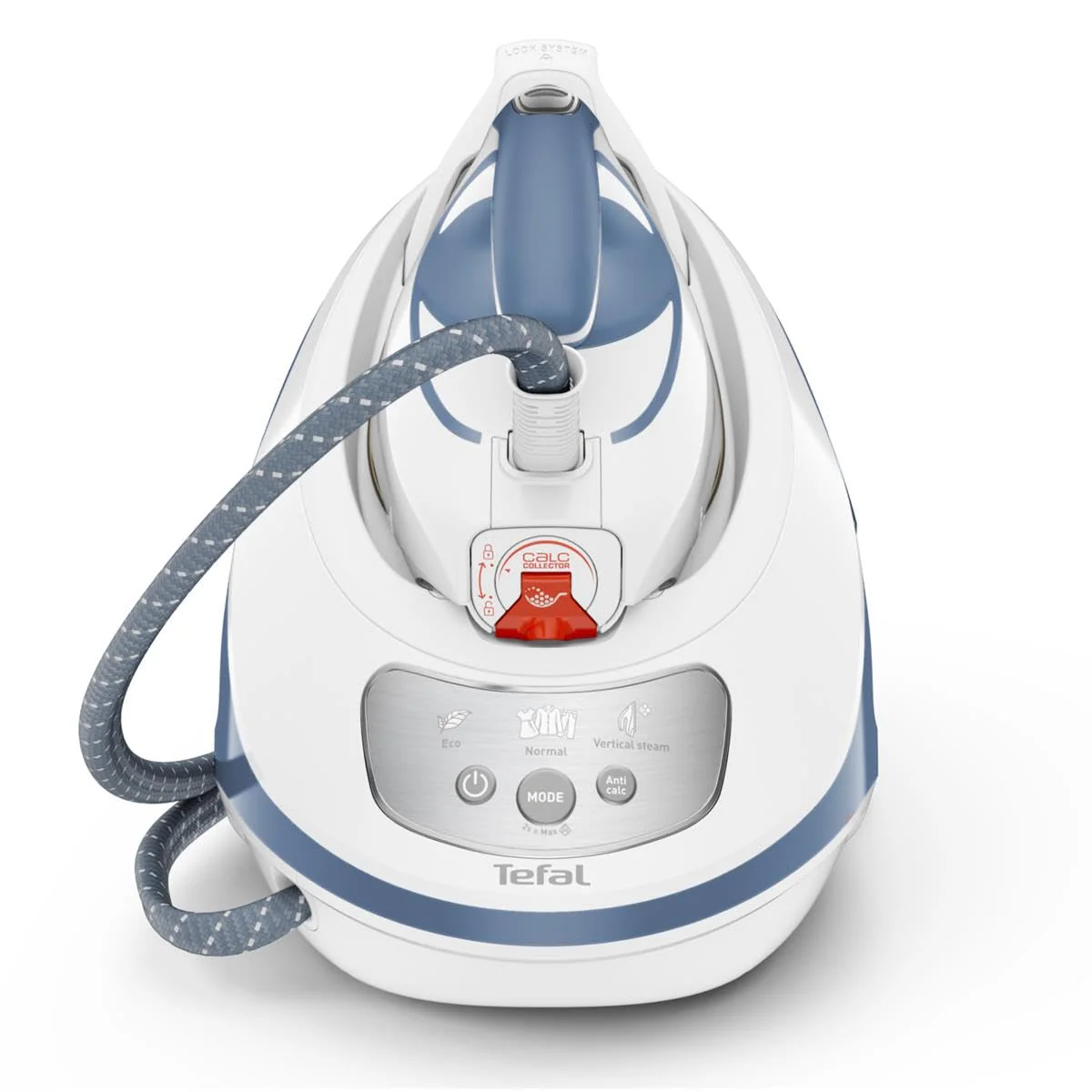 Tefal Dampfbügelstation Express Protect SV9202|7,5 bar|Dampfstoß:520 g/Min.|Dauerdampfmenge:130 g/Min.|Anti-Kalk-Kollektor|Durilium AirGlide Autoclean-Bügelsohle|2600w|1.8L|39.8x24.3x29.4cm|Weiß/Blau - Image 13